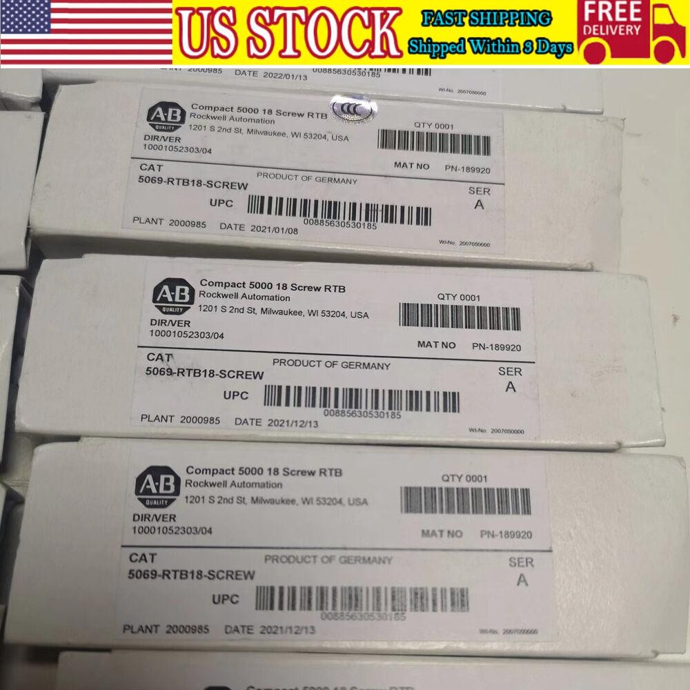 New Sealed AB 5069-RTB18-SCREW Compact 5000 18-Screw in box US Free Tax