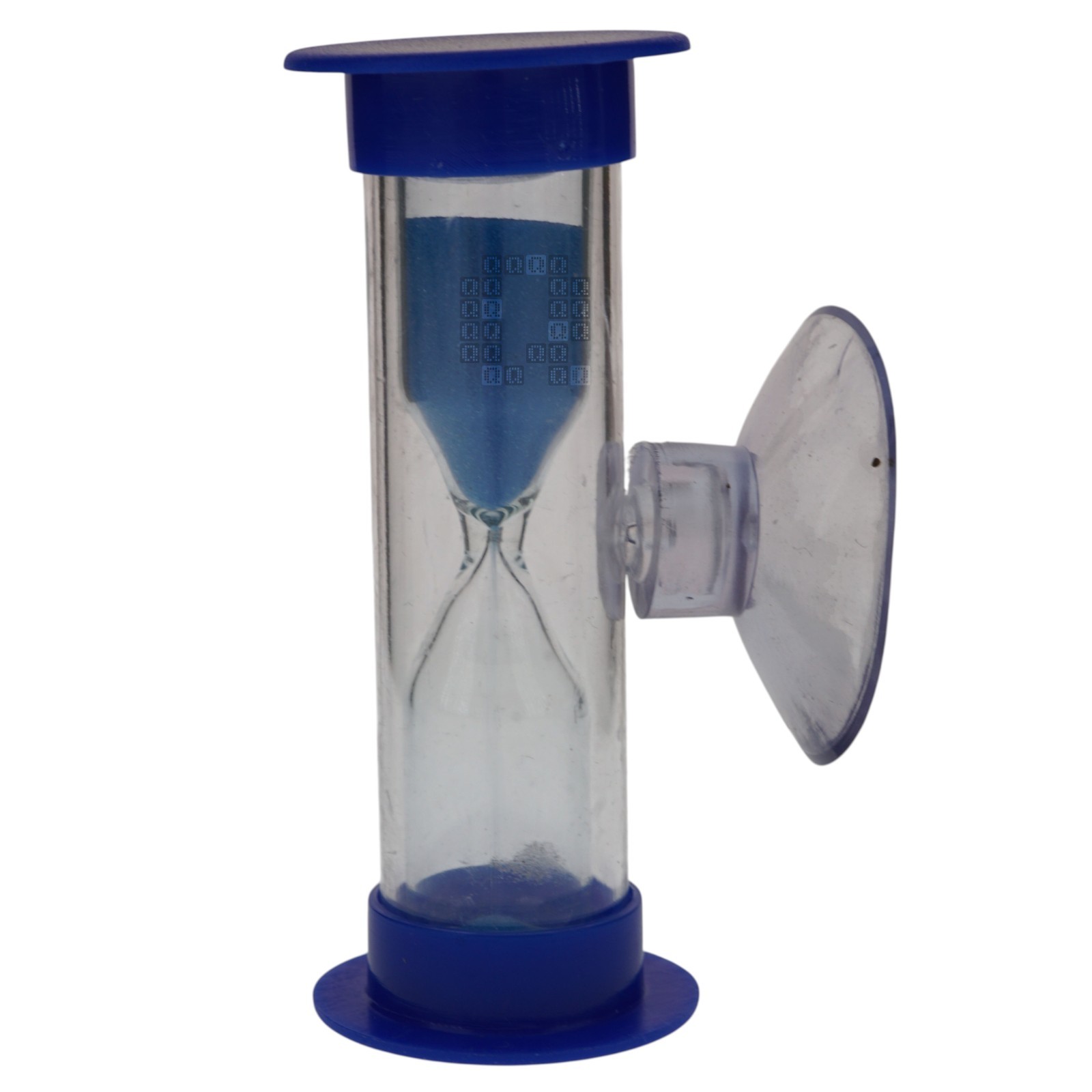 Plastic Hourglass Sand Timer with Suction Cup, 3 Minute, Blue, 2-3/8" Height