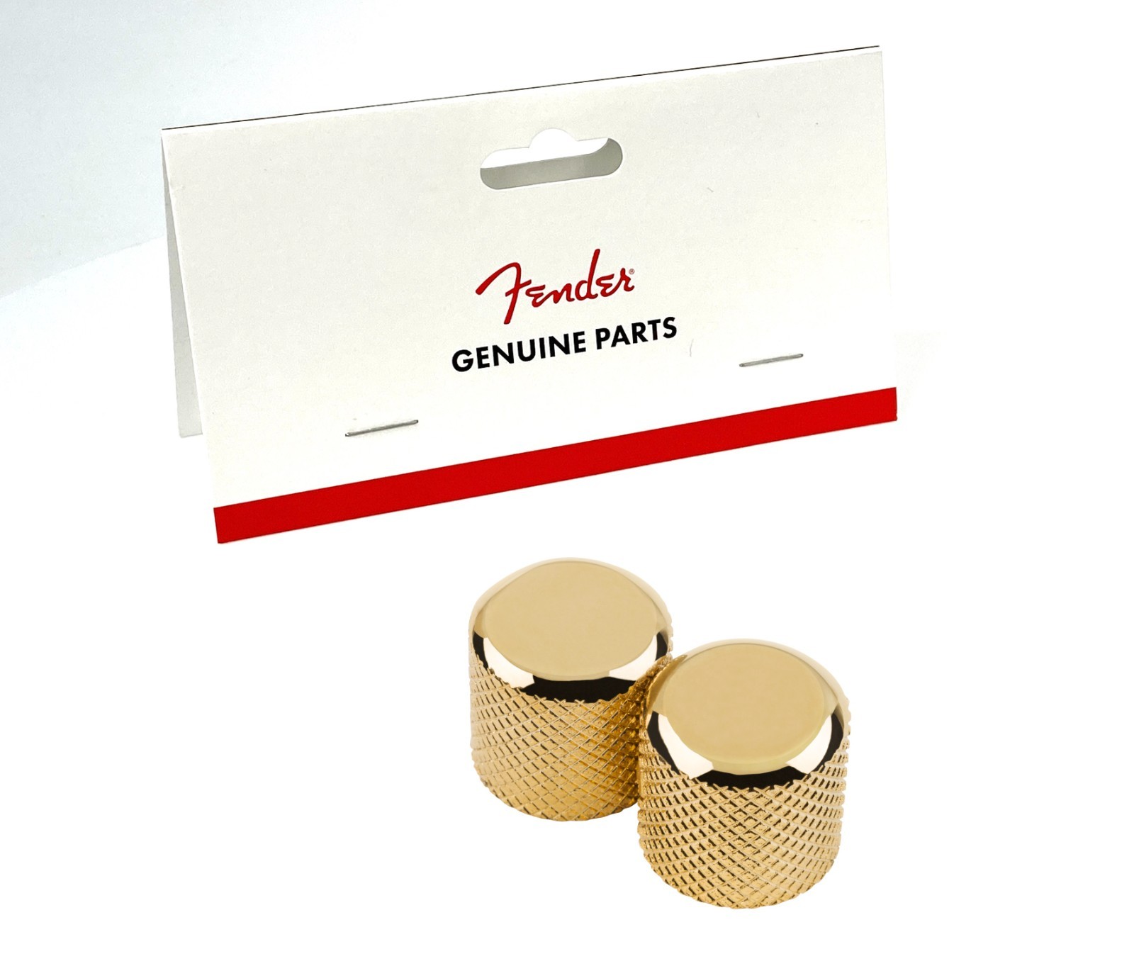 Genuine GOLD Fender Telecaster DOME KNOBS Set Screw Tele P Bass Precision 1/4"
