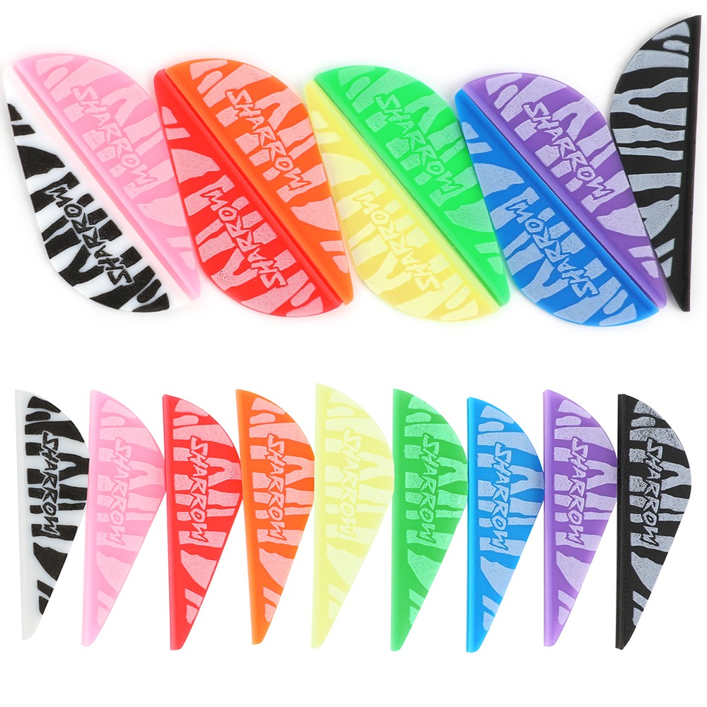 30pcs 2" Archery Arrow Vanes Rubber Feather Fletches Arow Shaft DIY Bow Hunting