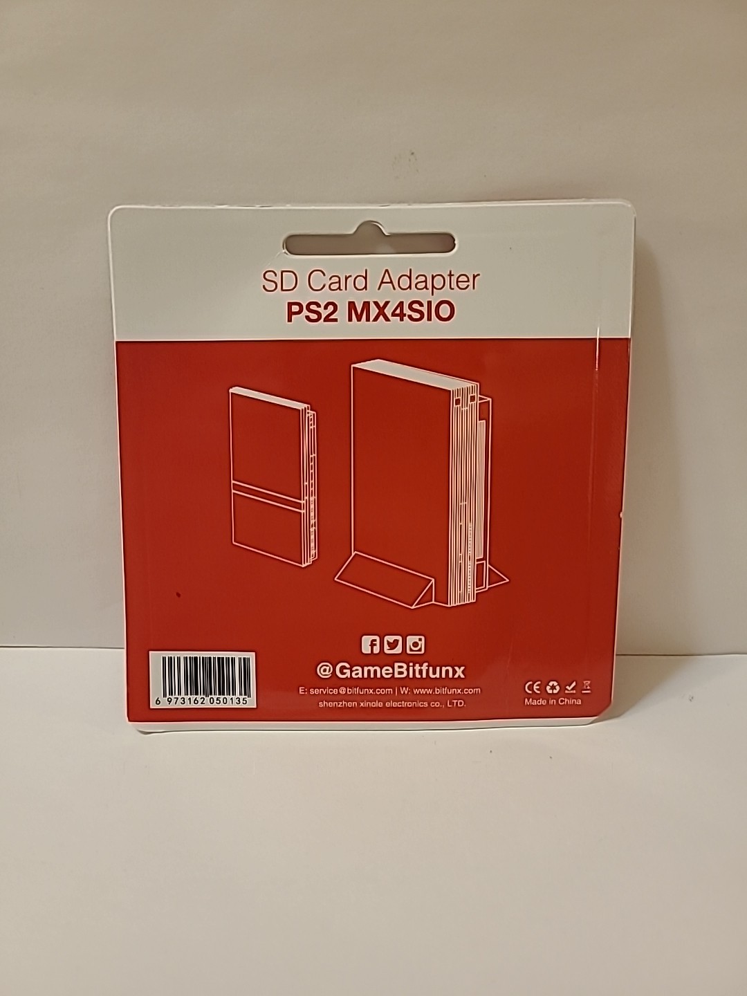 Bitfunx PS2 MX4SIO SD MicroSD Memory Card Adapter Clear Purple