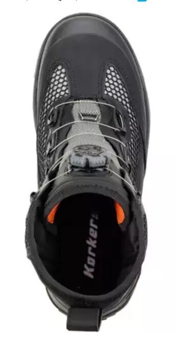 SIZE #9 KORKERS CHROME LITE WADING BOOTS - HYPERLITE, QUICK DRAIN, FIXED SOLE