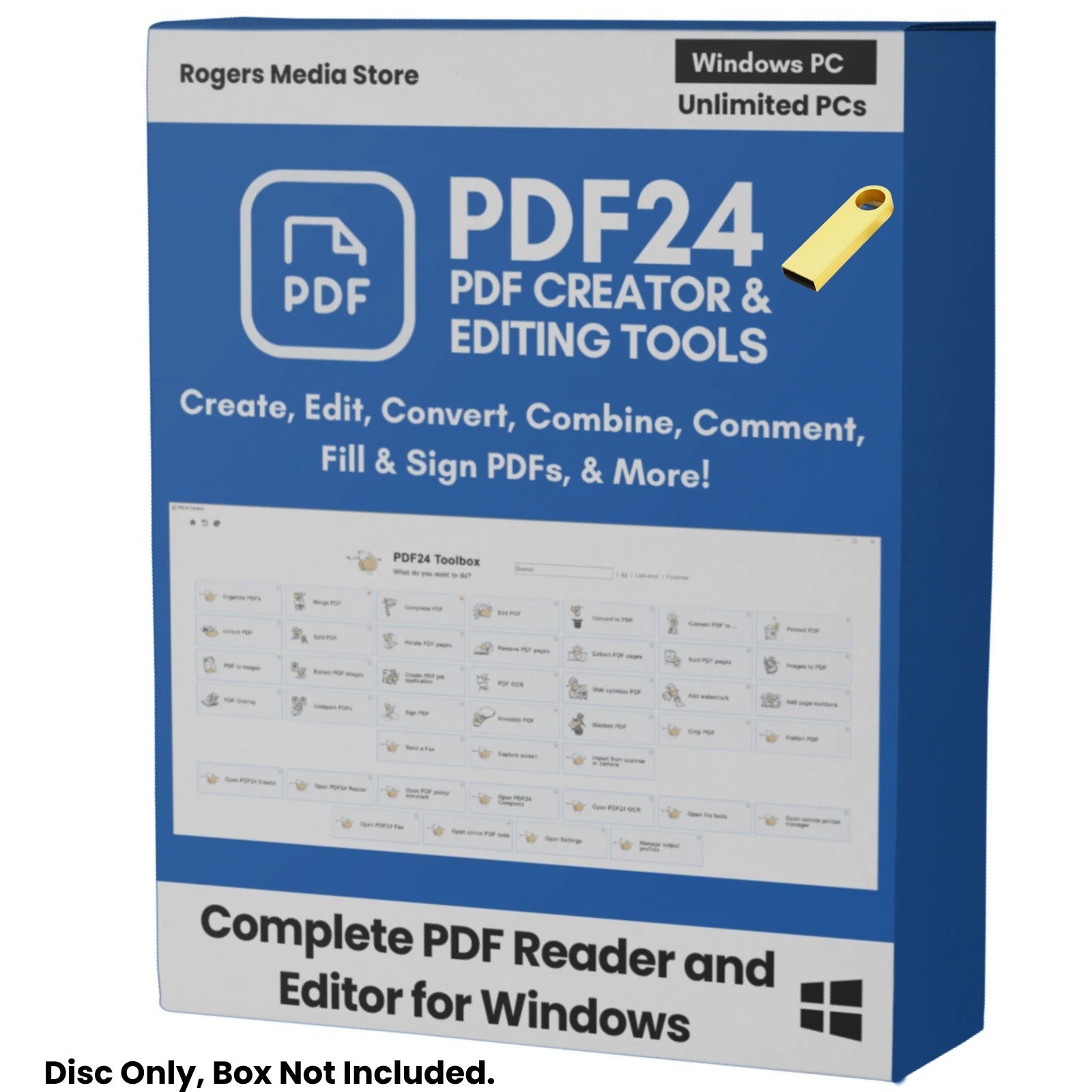 PDF 24 - PDF Editor Software - Convert Text Objects Images Forms & more USB
