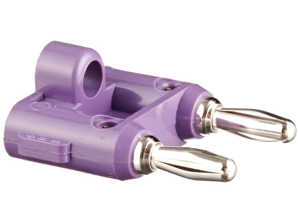 Pomona MDP-7 - Stackable Double Banana Plug with Cable Guide, Solderless, Violet