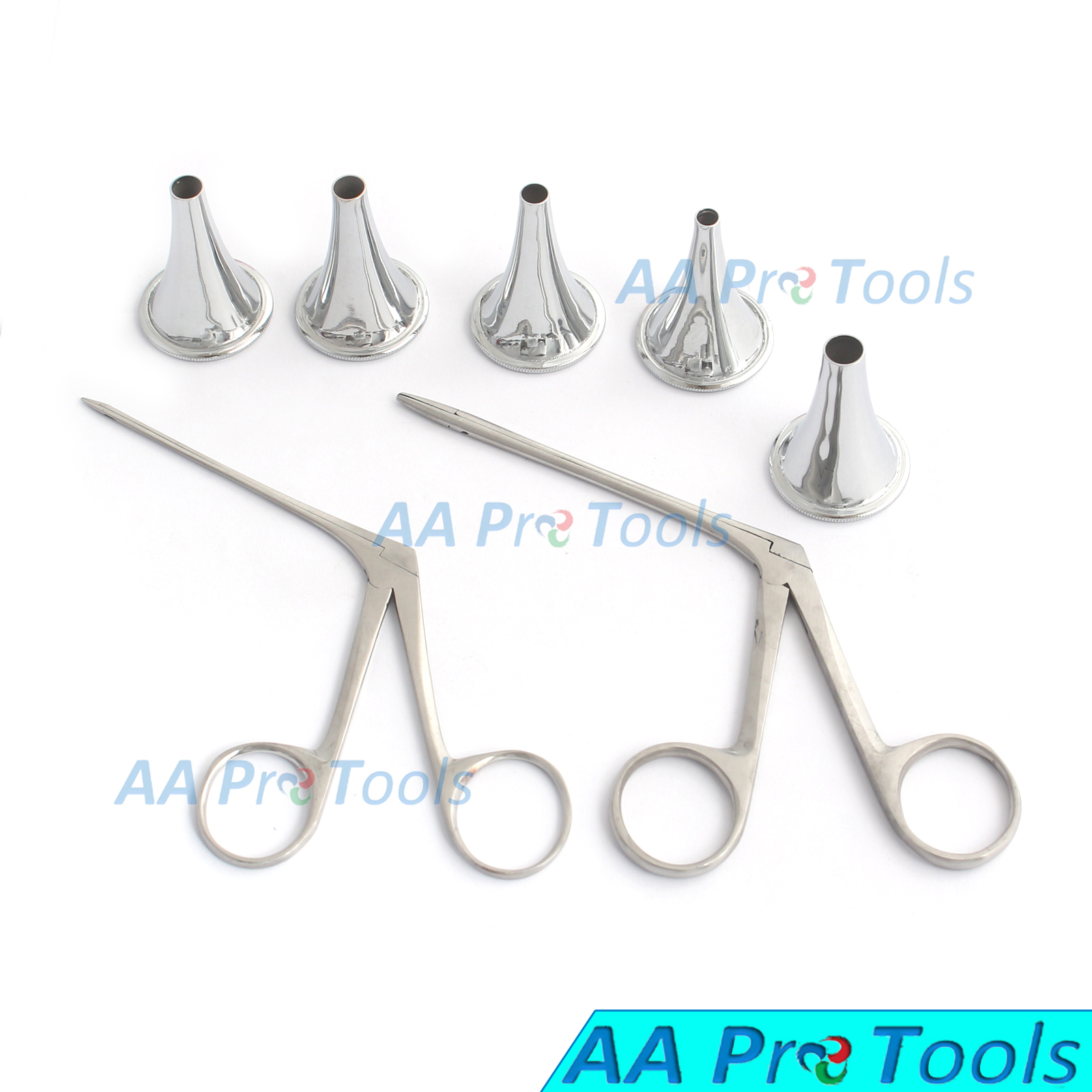 AA Pro: 5pcs Set  Ear Speculum 2x Micro Alligator ENT Surgical DS-855