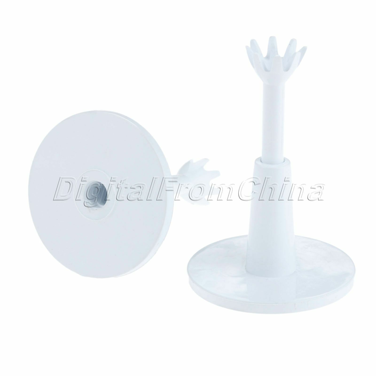 White Practice Golf Range Tees Adjustable Height Range from 2.08-2.88" 2Pc/Set
