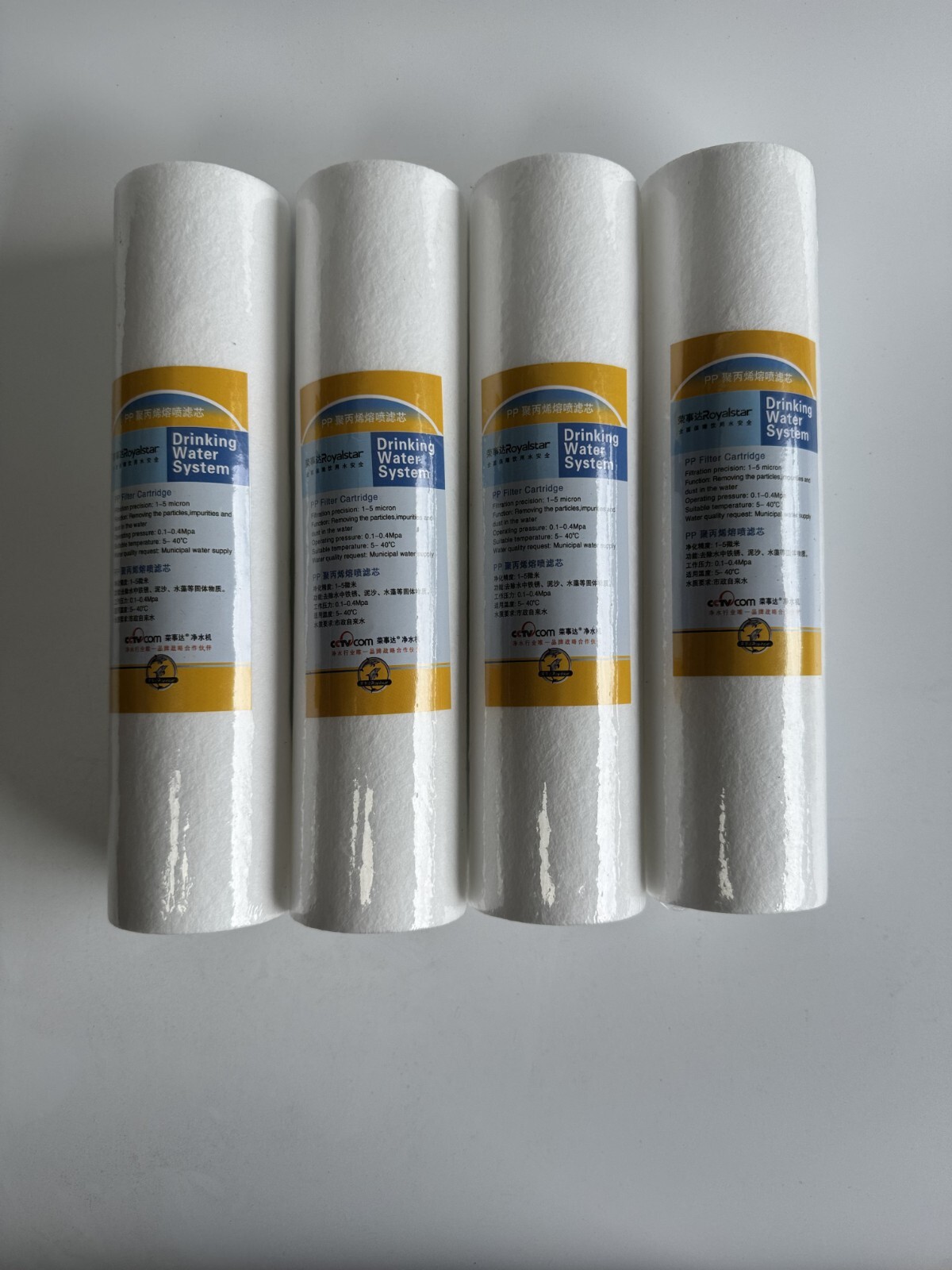 High Quality Universal 1-5 MICRON Sediment filter (10"x2.5"), pk of 4