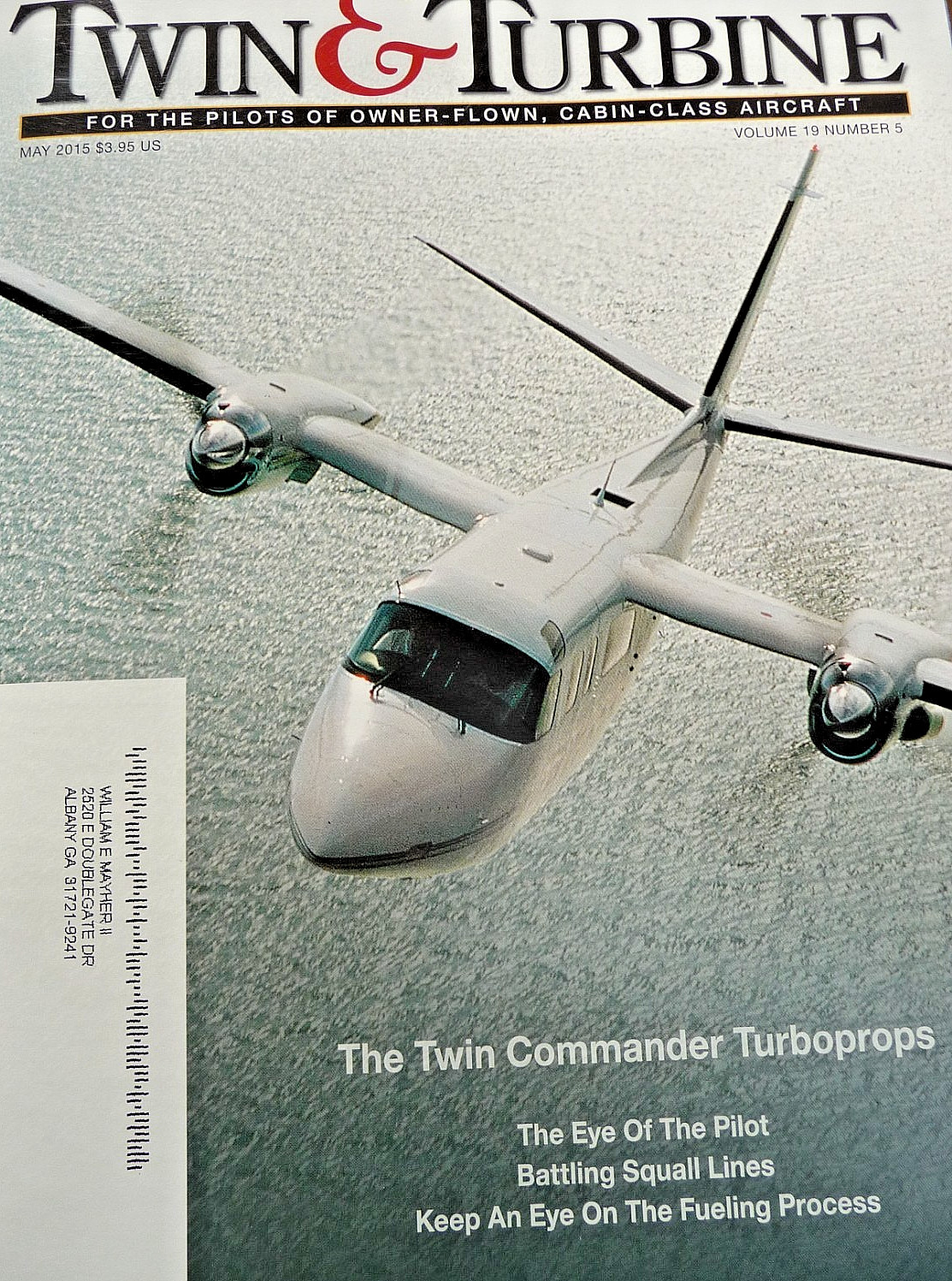 Twin Commander Turboprops 695A Specs Pilot Eyesight Squall Line Severe Weather