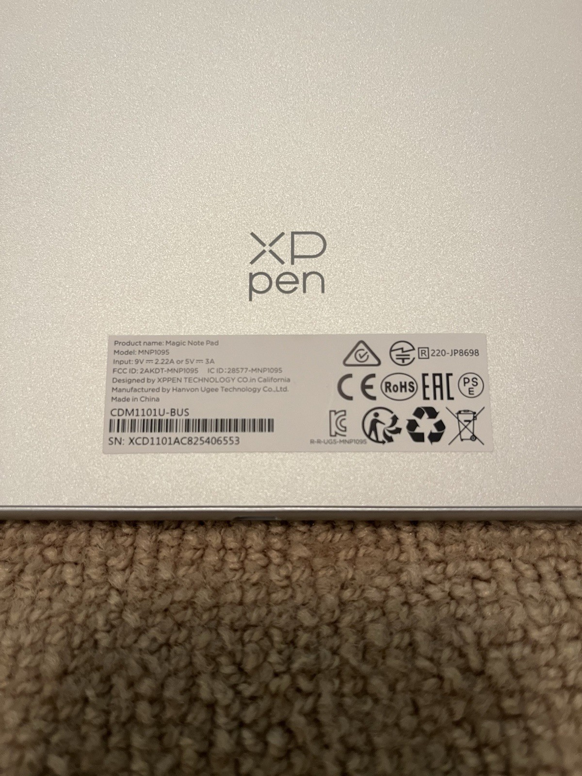 XP-Pen Android Magic Note Pad Notebook Paper Writing Tablet 10.95'', all OEM acc