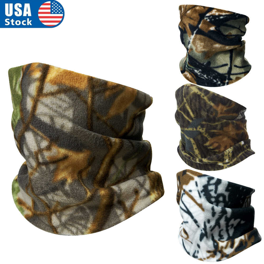 Warmer Camo Neck Gaiter Winter Polar Fleece Face Masks Face Cover Scarfs for Men