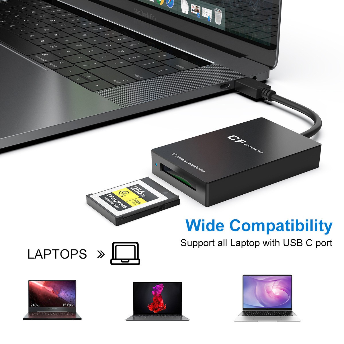CFexpress Type B Card Reader USB3.1 Gen 2 Type C Card Reader CFexpress Memory f