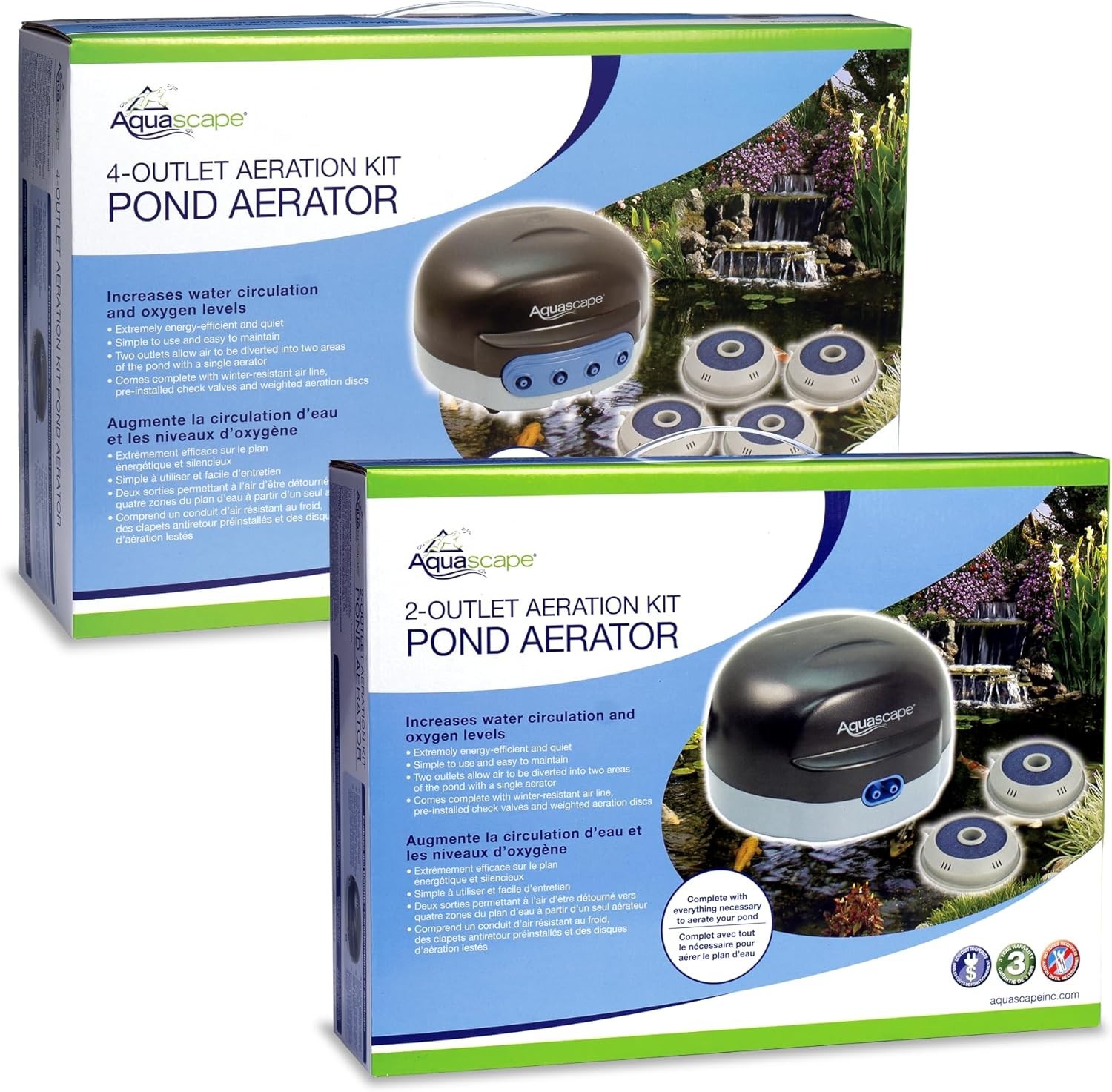 Durable Pond Aerator System: 2 Outlets, Easy Maintenance