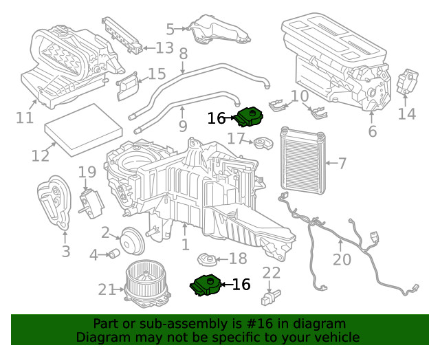 Genuine Ford HVAC Blend Door Actuator FL3Z-19E616-G