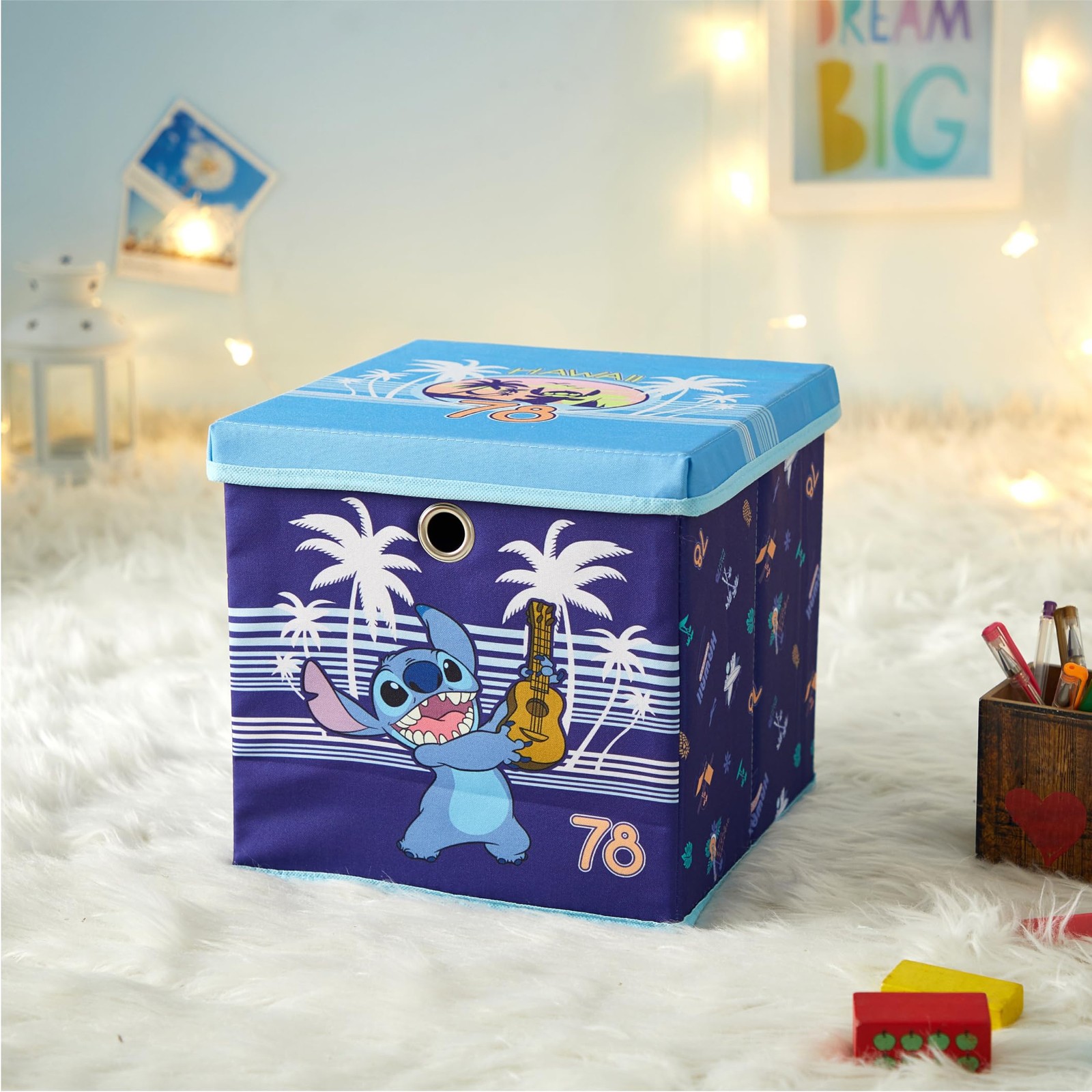 Lilo & Stitch Collapsible Storage Cube with 10" x x 10", and