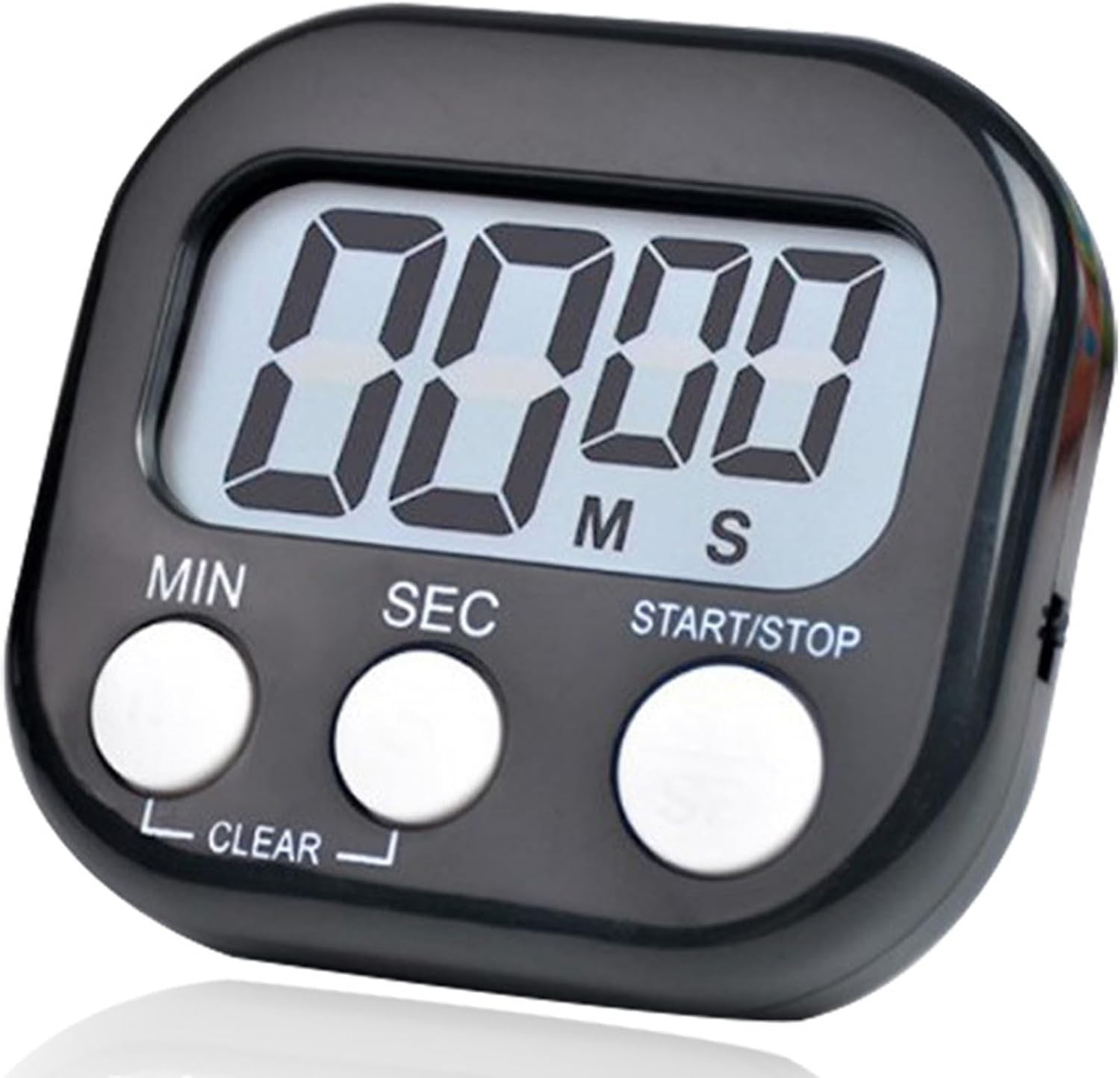 Small Digital Timer for Kitchen Cooking Baking Sports Office Meeting Black