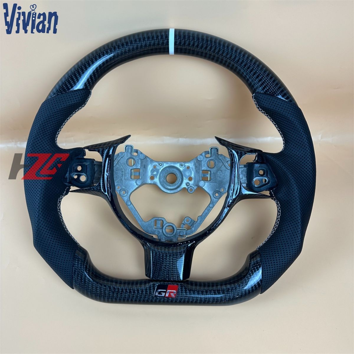 Forged Carbon Fiber redLeather Steering Wheel For Toyota GR86 GR 22-25