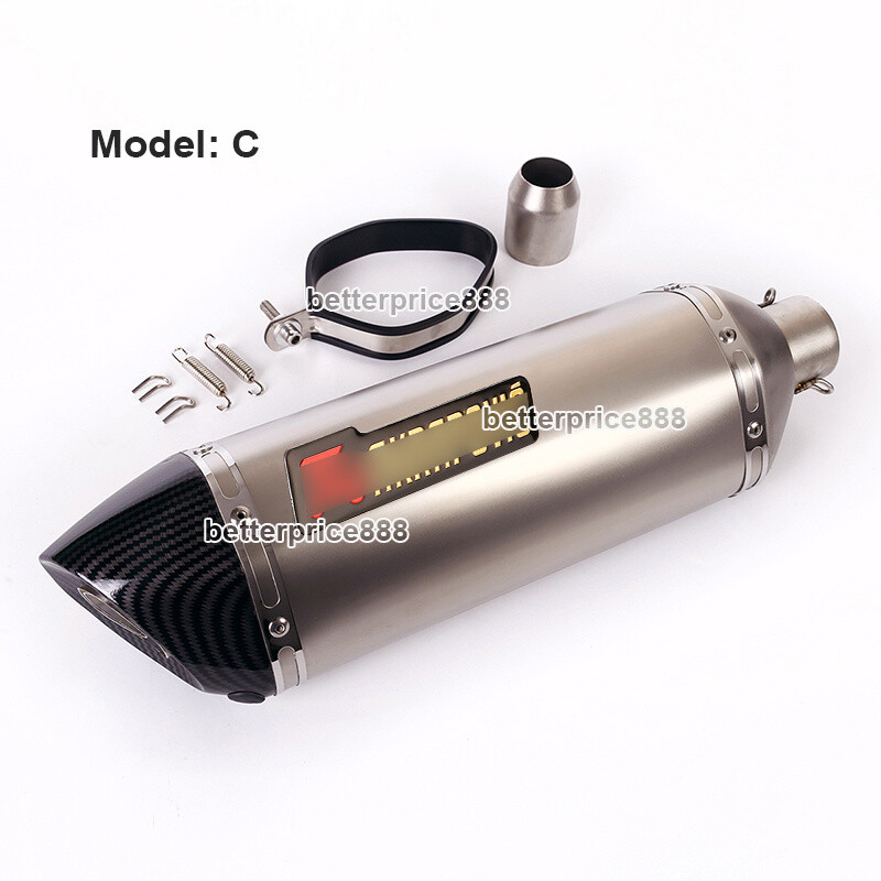 Universal Motorcycle Exhaust Muffler Pipe Silencer With DB Killer Tips Escape