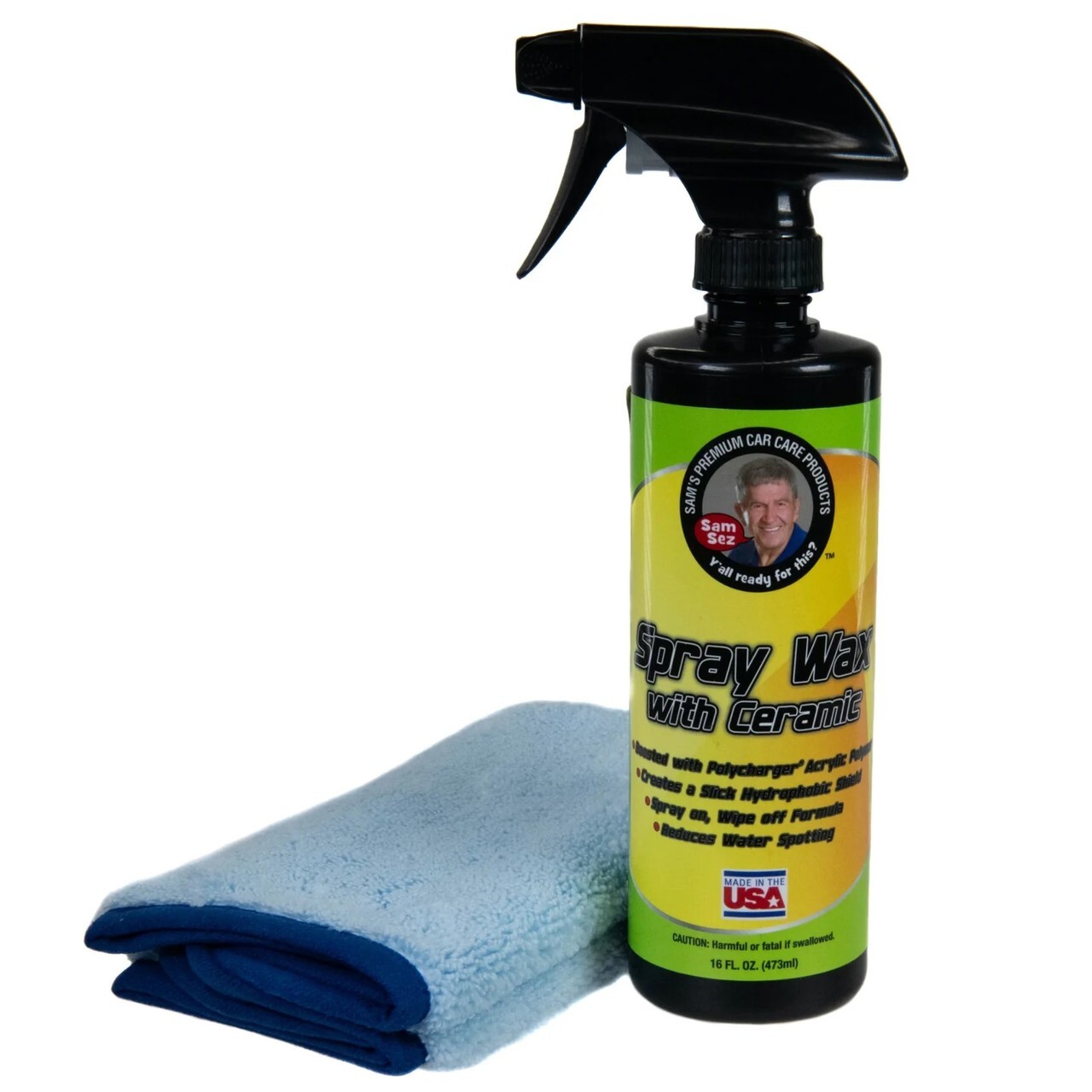 Mr. Sam's Spray Wax 16oz w/ Microfiber Towel