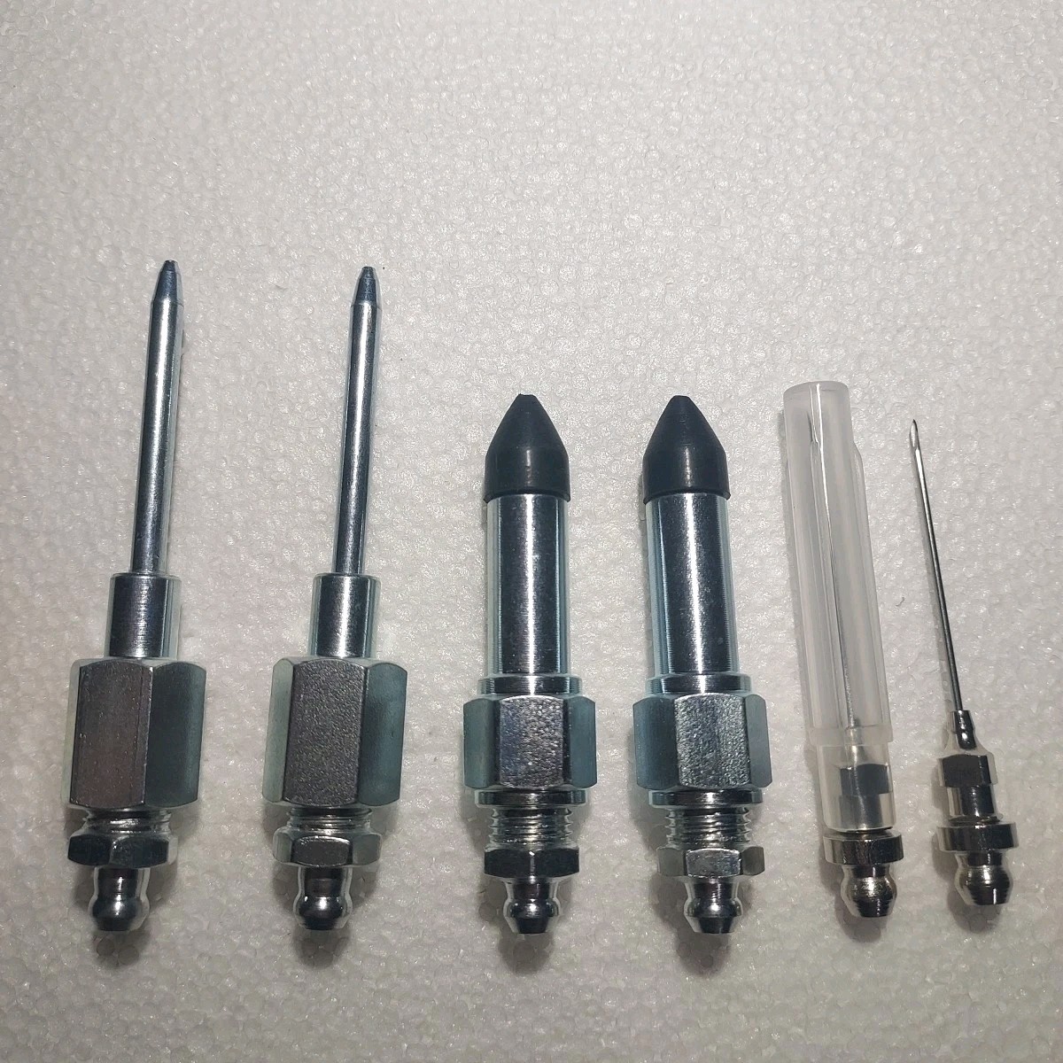 Set/6 Grease Gun Needle Accessory Nozzle/Dispenser/Rubber Nipple Adapter Injecto