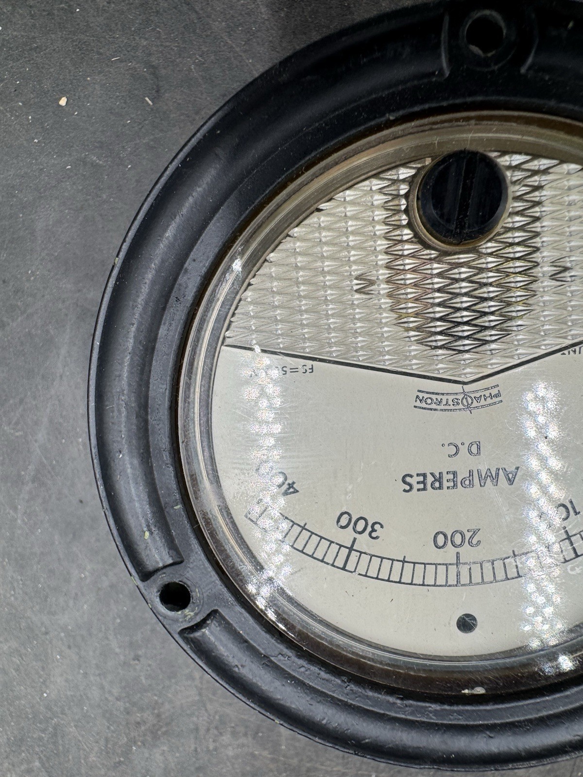 Phaostron ruggedized analog DC ammeter