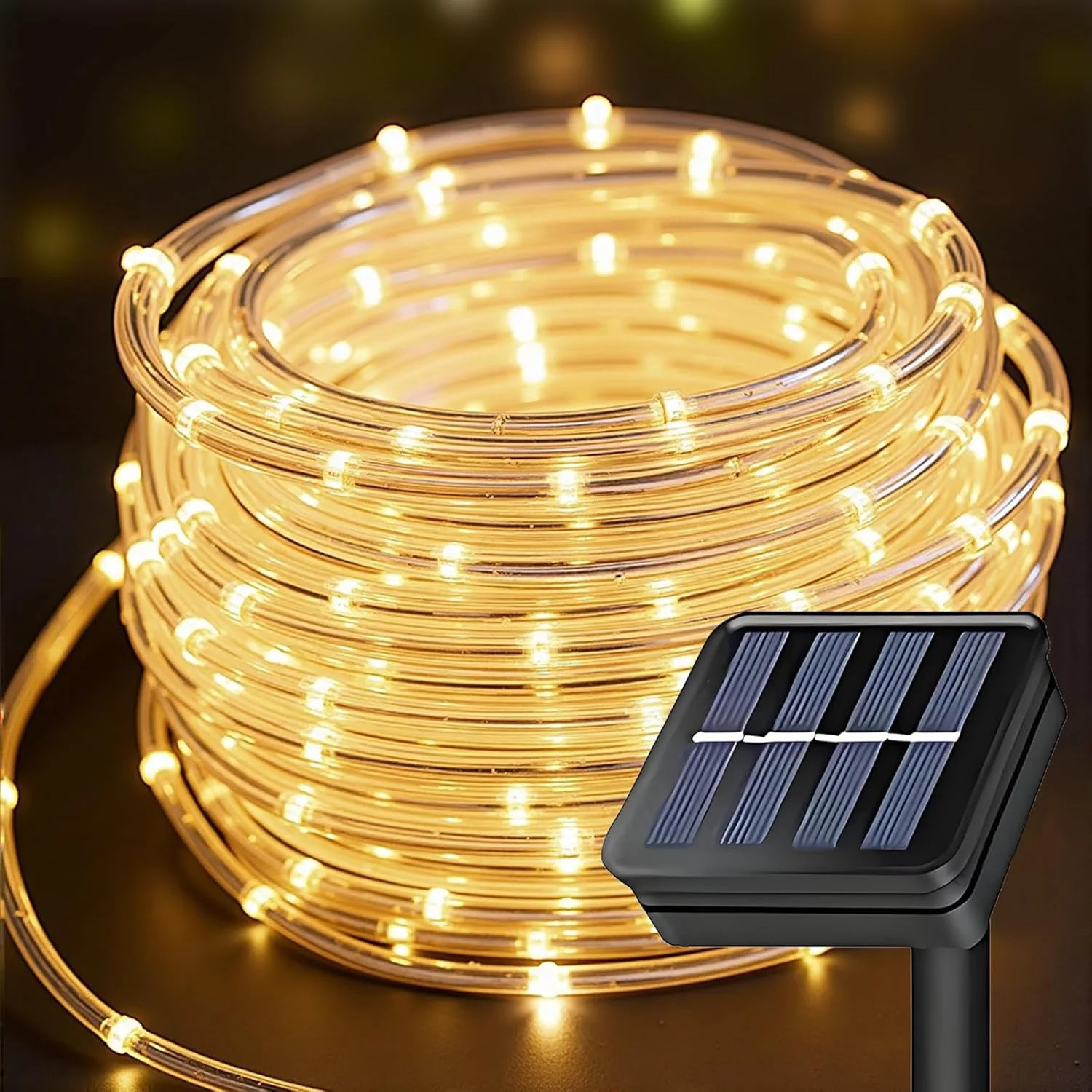Solar Rope Lights Outdoor Waterproof, 66 Feet 200 LED 8 Modes Fairy Lights Strin