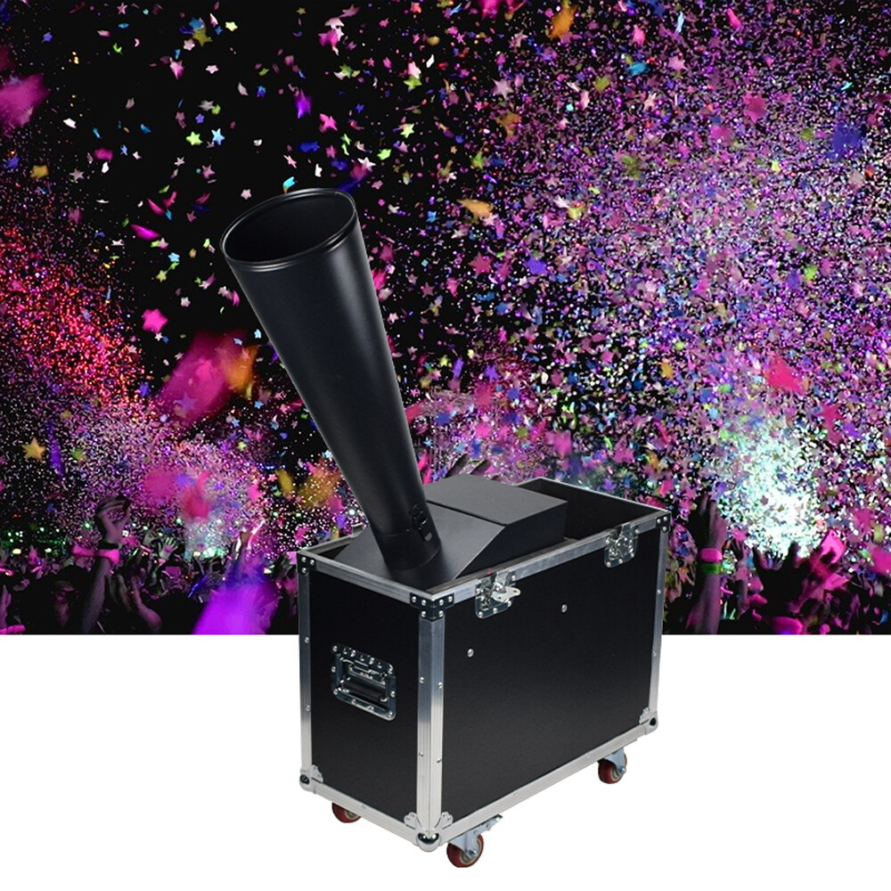 CO2 Confetti Machine with Flight Case Confetti Cannon Blaster Angle Adjusted