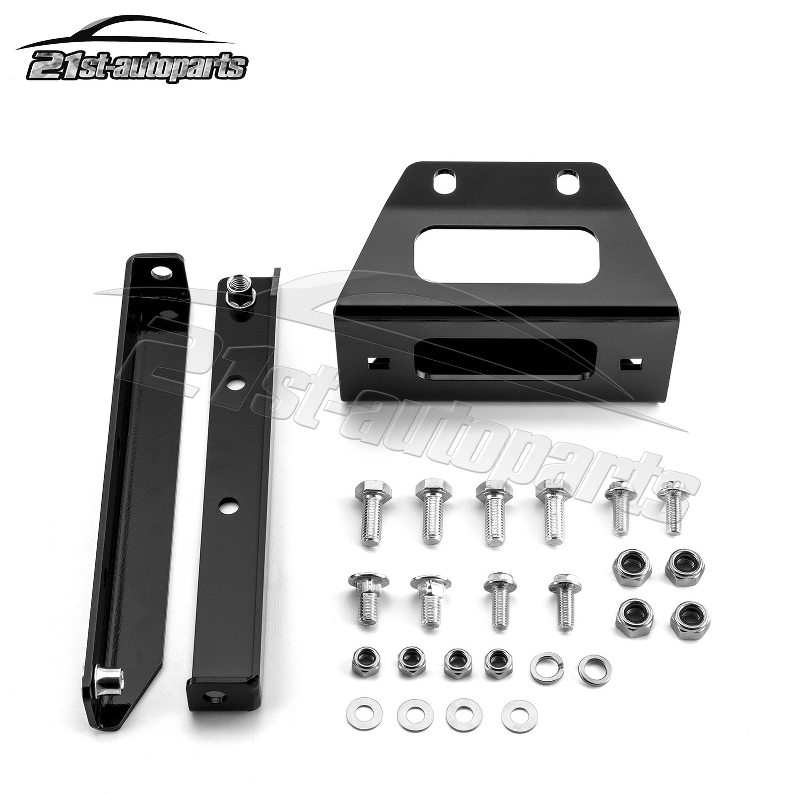 Heavy Duty Steel UTV Winch Mount Plate Kit Fits Polaris RZR 570/800 2008-2022