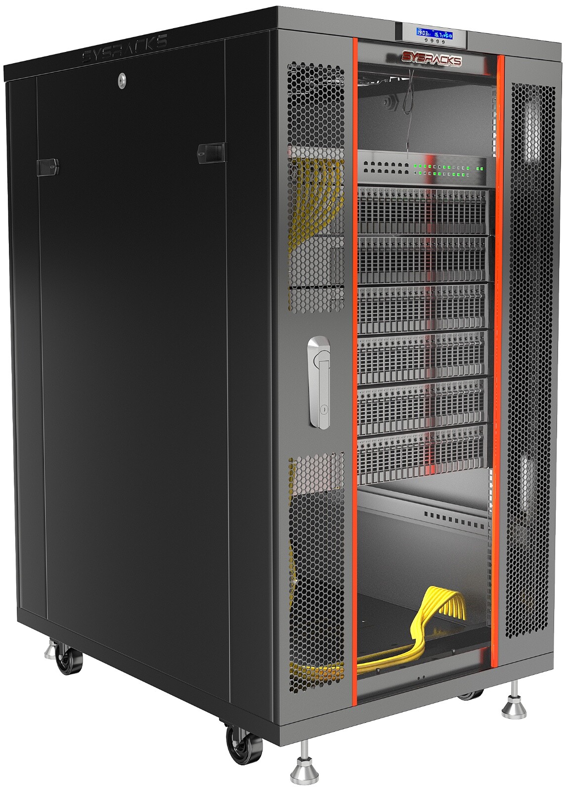 Sysracks 27U 39'' Deep IT Network Data Server Rack Cabinet