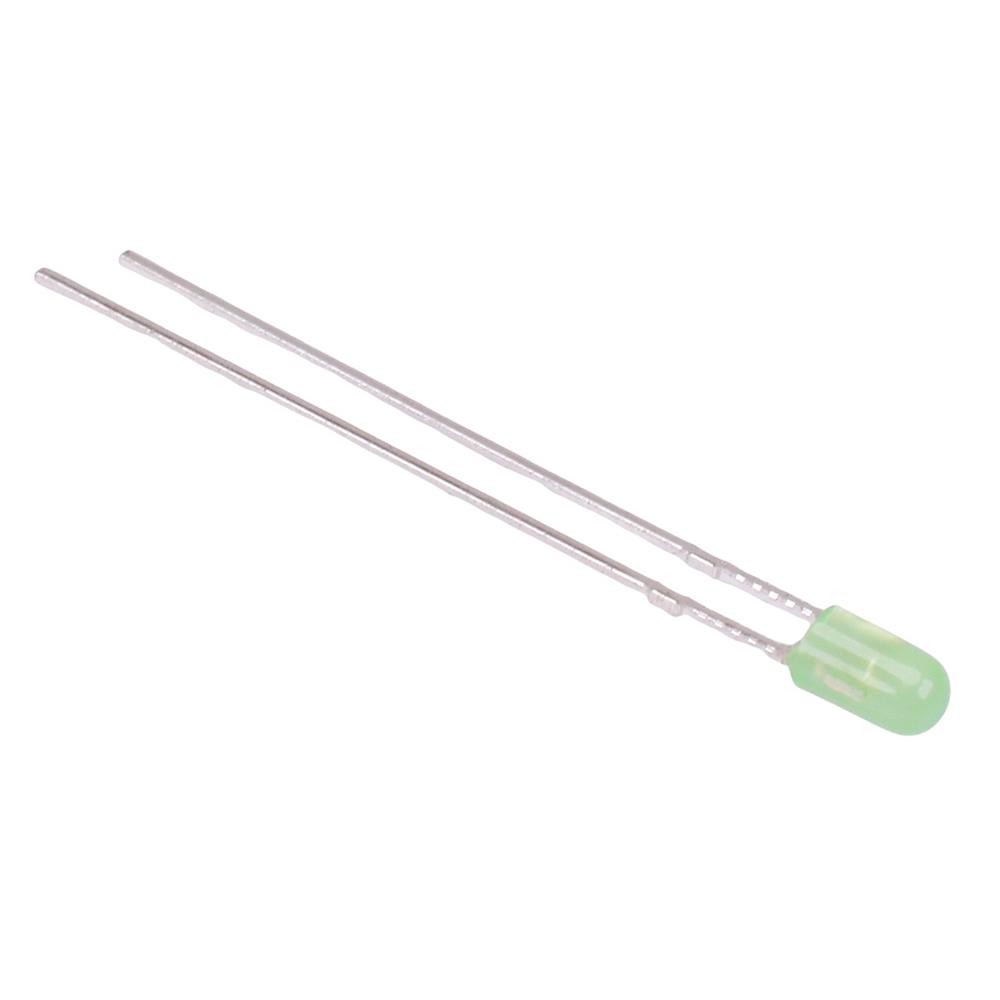 10 x Green 3mm LED Diffused Lens 3800mcd 60°