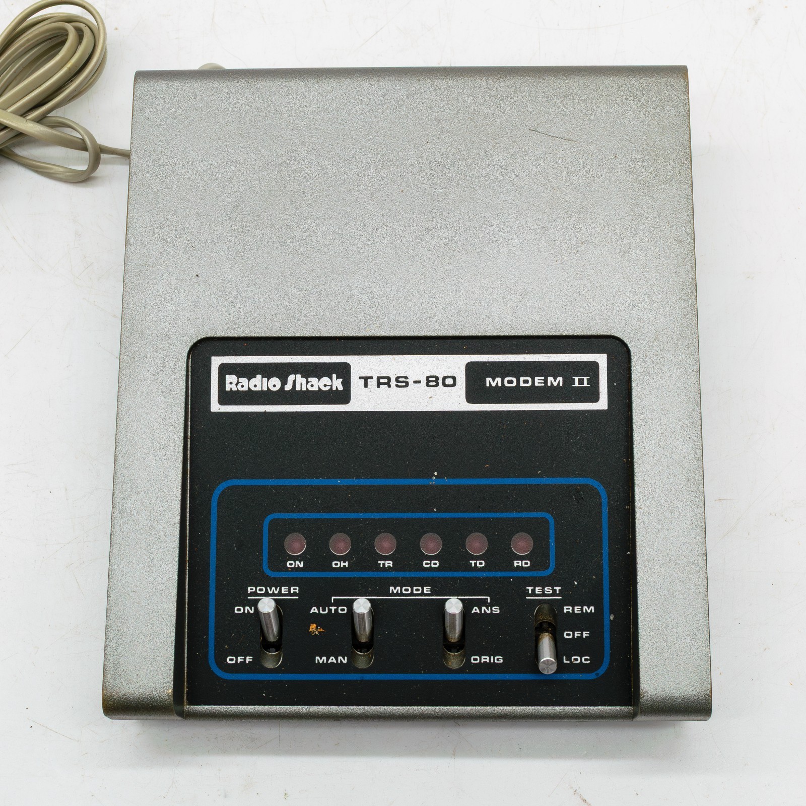 RadioShack TRS-80 Modem II with Original Serial Interface Cable, Owners Manual &