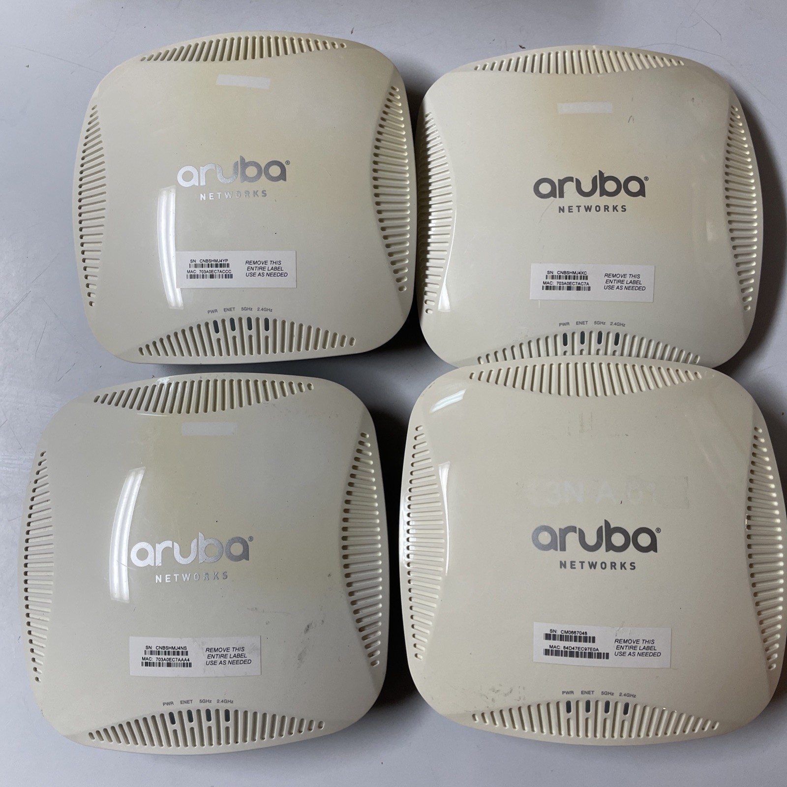 Lot of 4 Aruba Networks APIN0205 Wireless Access Point IAP-205-US
