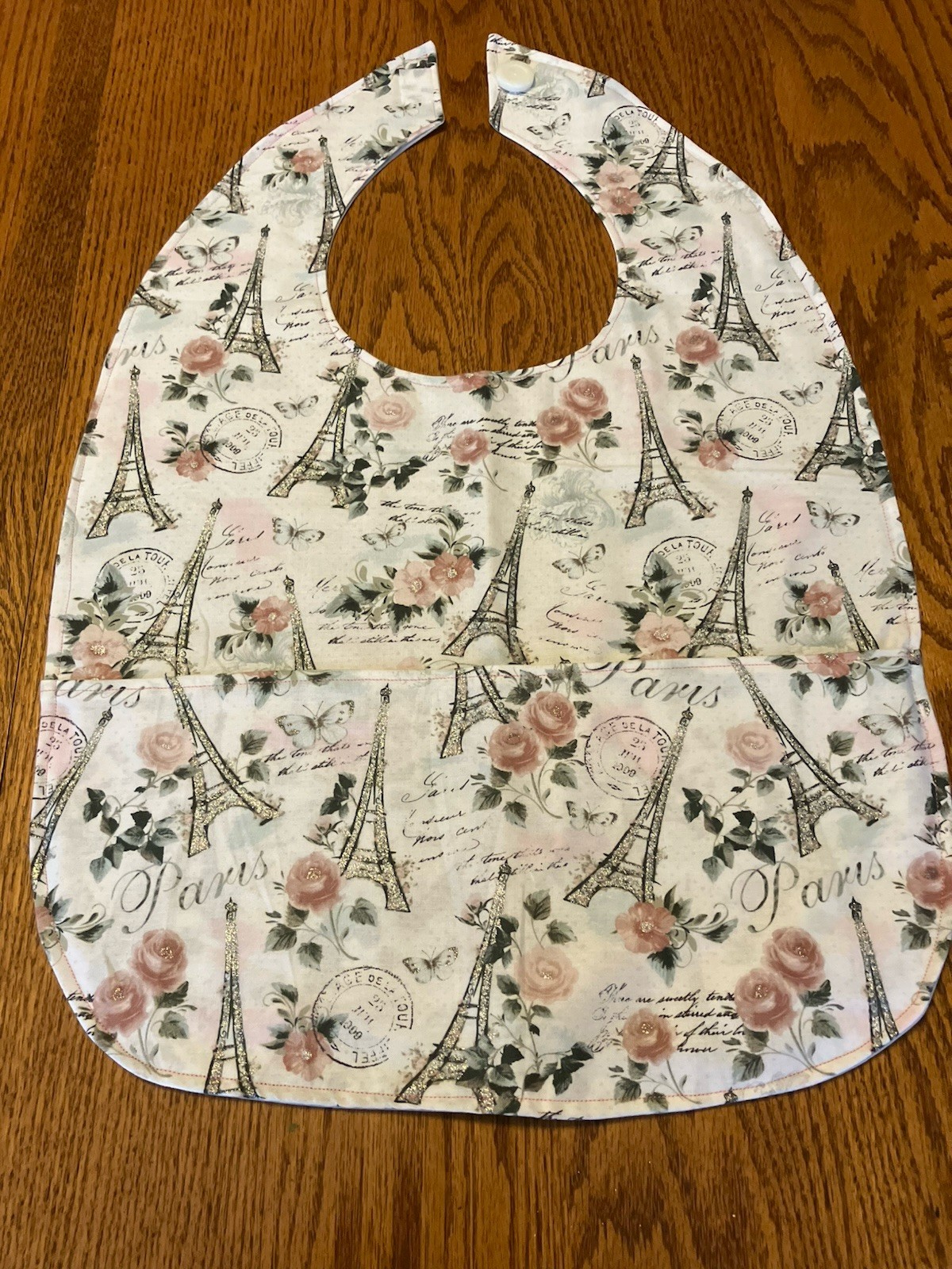 Adult Bib Clothing Protector with Pockets Handmade Elderly Handicapped Disabled