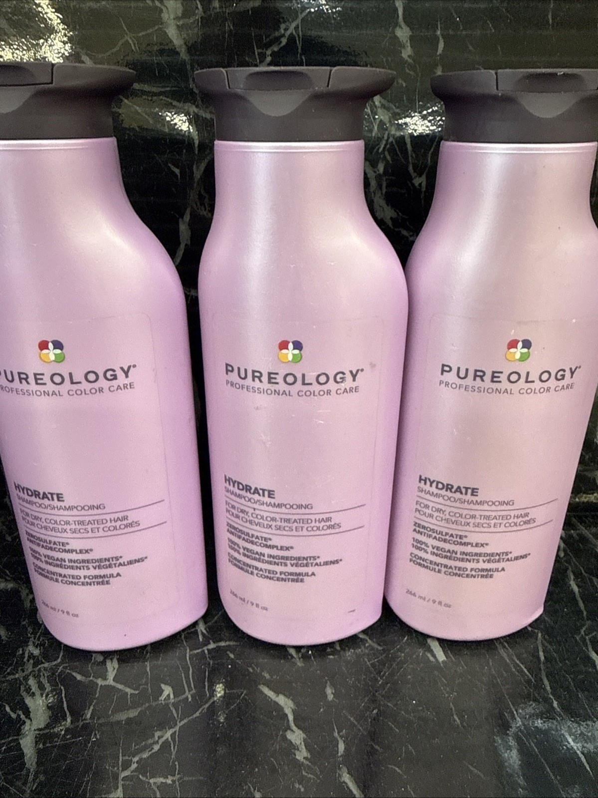 3x Pureology Hydrate Shampoo - 9 oz - NEW