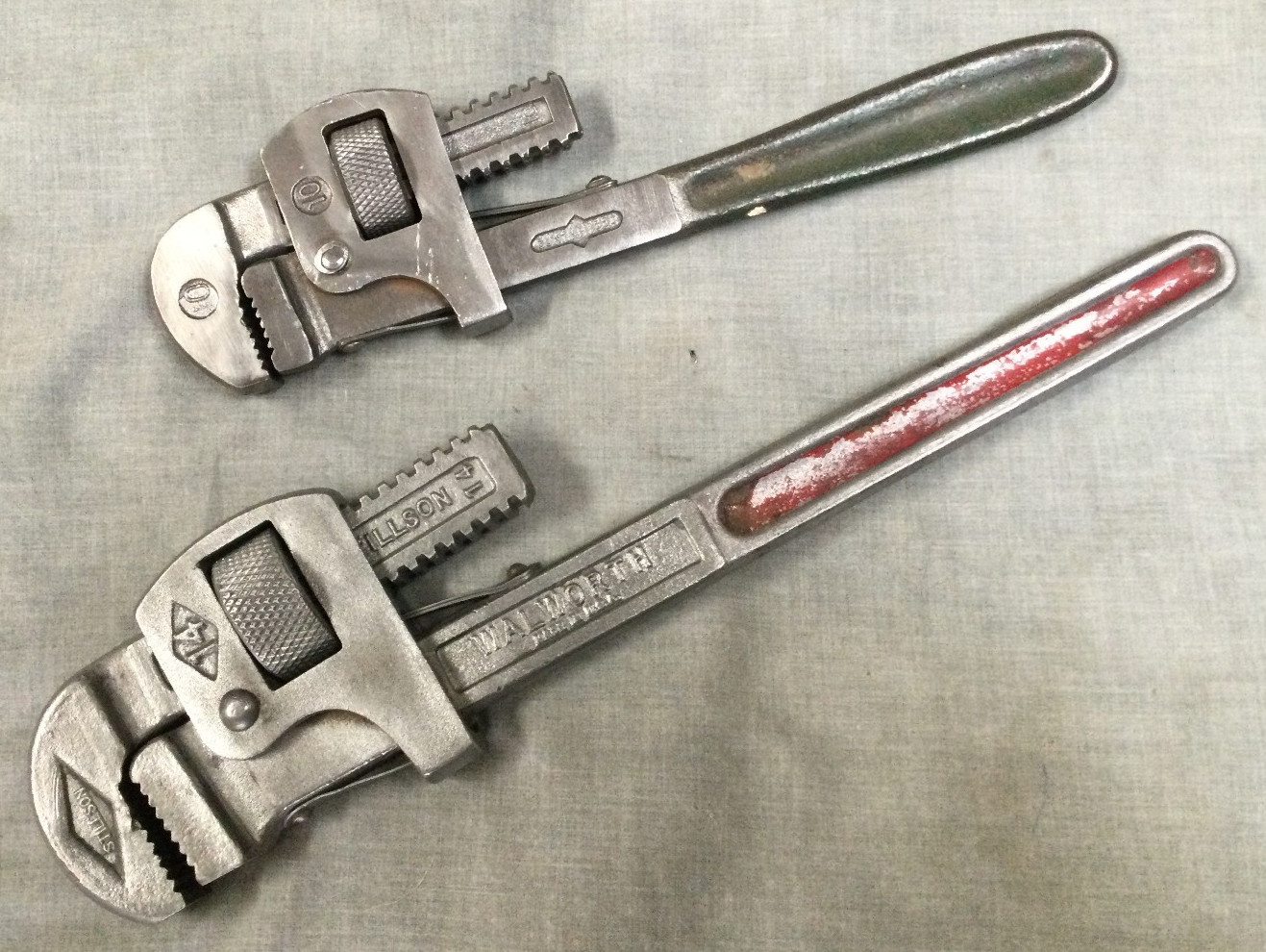 Vintage Pipe Wrench - Stillson 14 Walworth - Stillson 10 - Lot Of 2