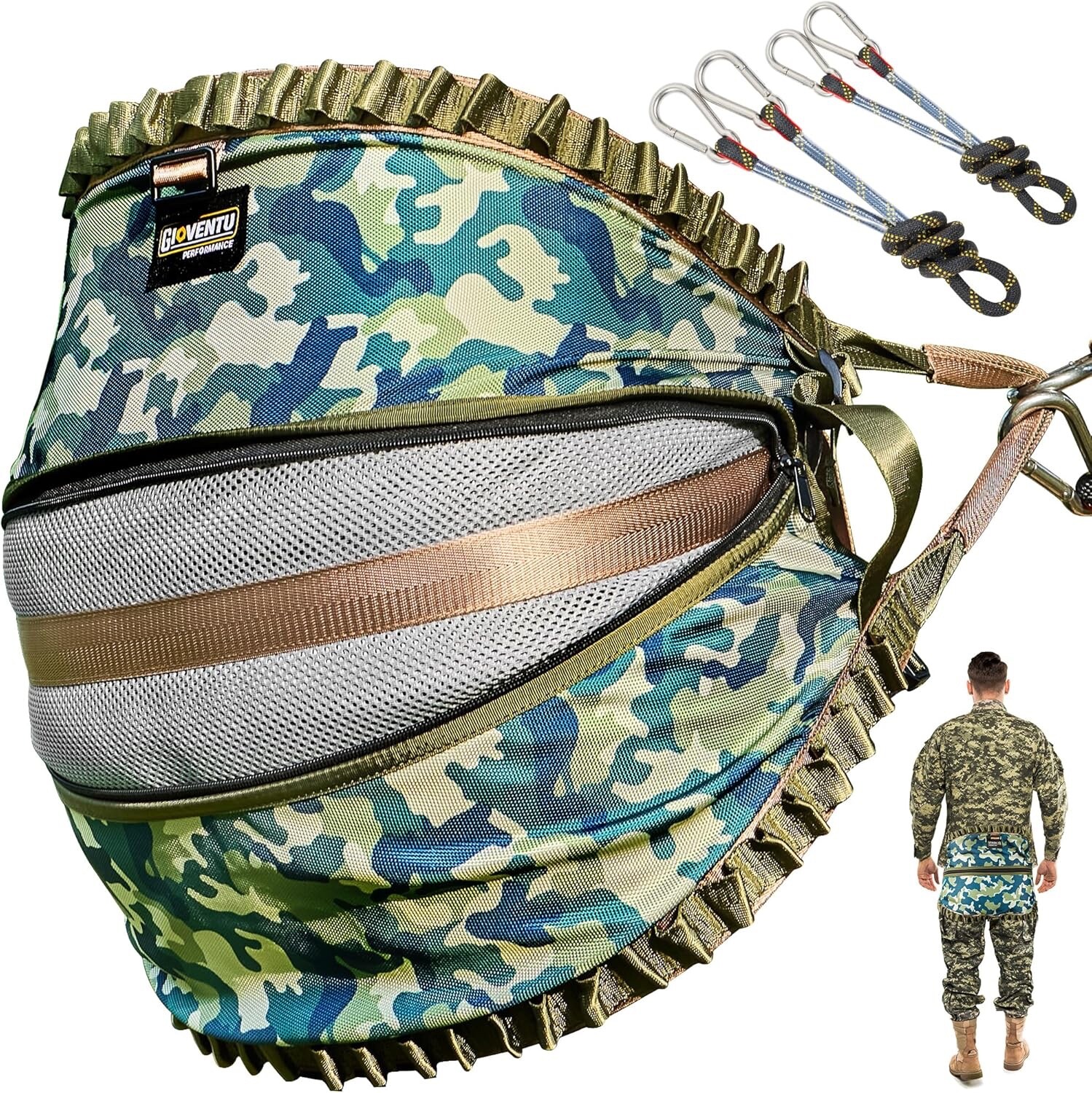 Hunting Saddle,Comfortable,Durable with Adjustable Bridge,Molle System,Leg Strap