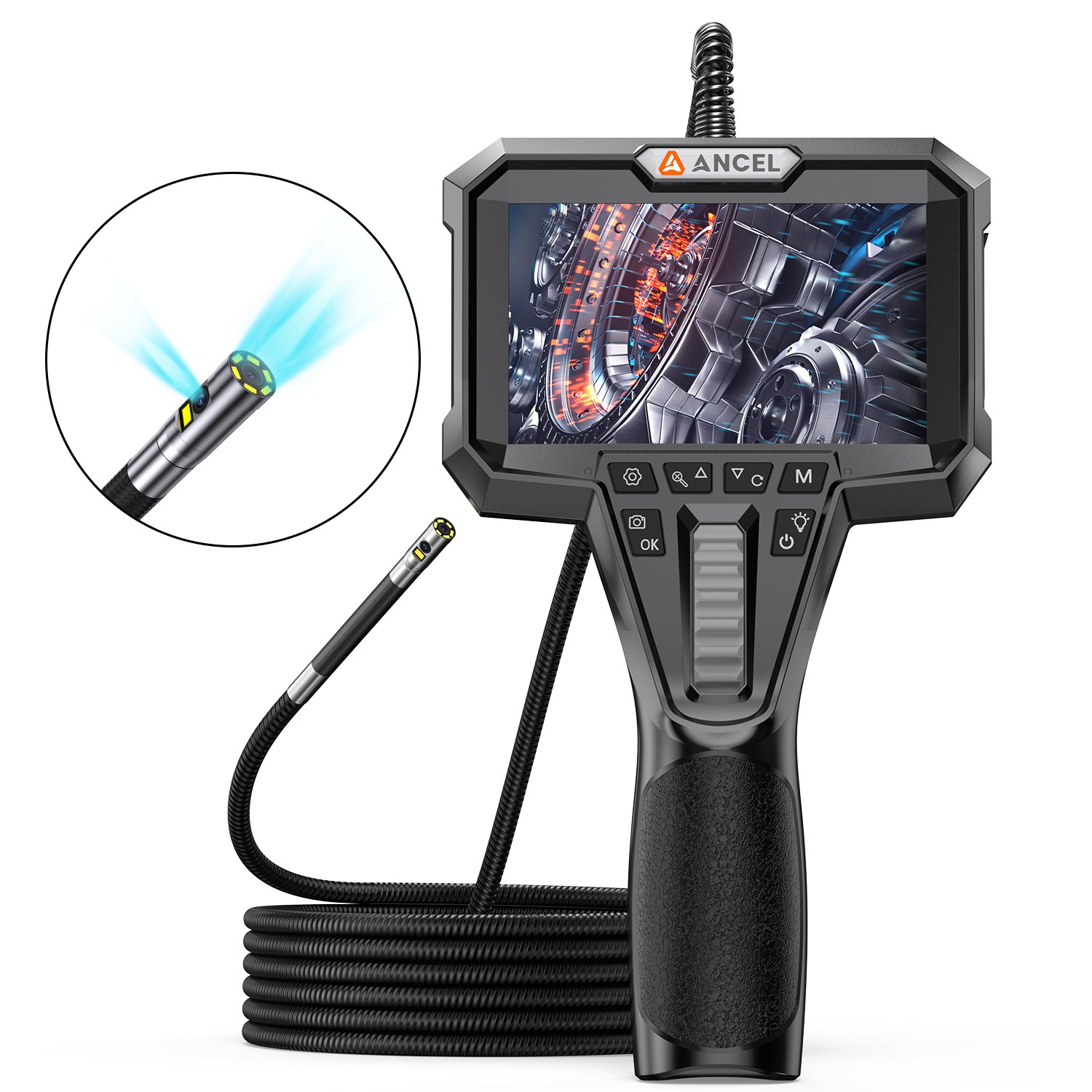 ANCEL AN302 3 Image Display Modes Endoscope Articulating Borescope Dual Camera