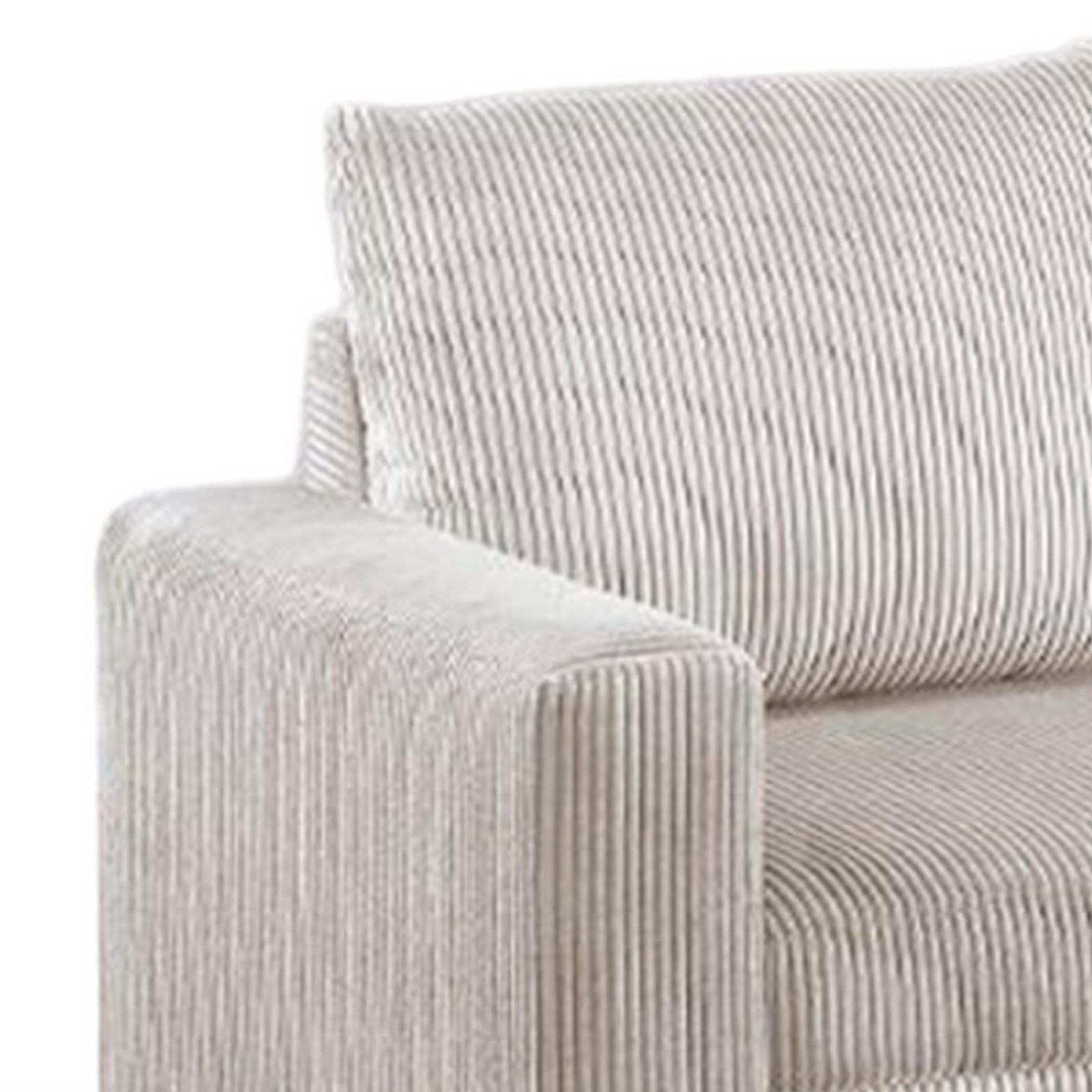 Billy Convertible Sofa Bed- Low Profile Leg- Ivory Corduroy 85 Inch