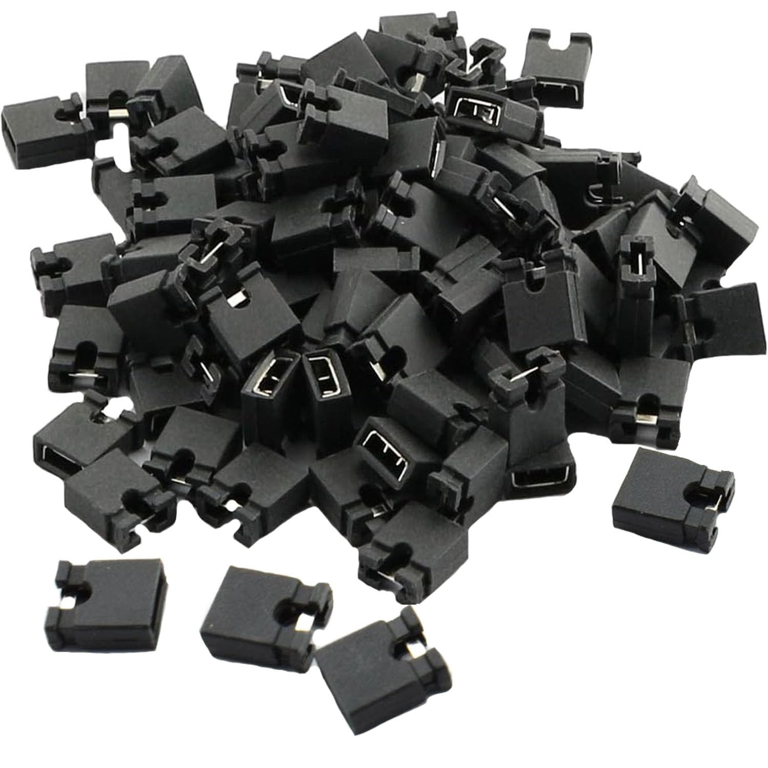 350 PCS 2.54mm Black Standard Circuit Board Jumper Cap Shunts Pin Blocks