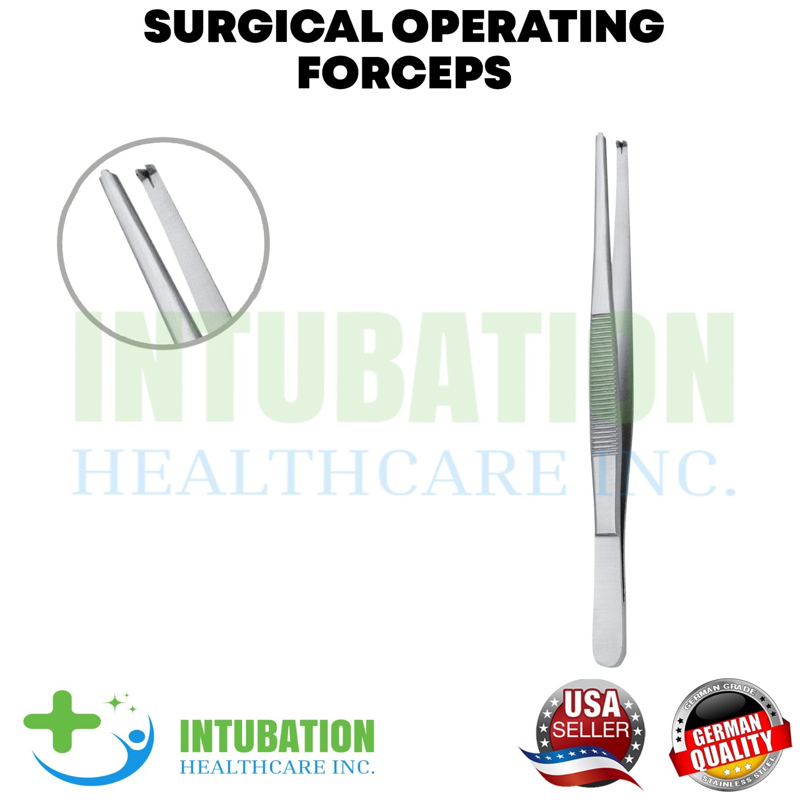 Dissecting Standard Stainless Steel Forceps (1x2 Teeth) Multiple Sizes
