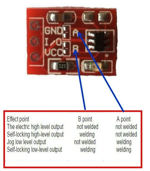 10pcs TTP223 Capacitive Touch Switch Button Self-Lock Module Sensor for Arduino
