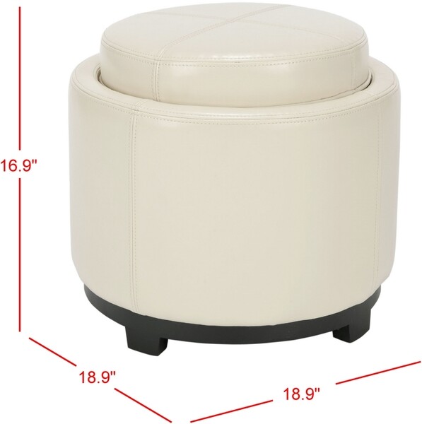 Safavieh CHELSEA ROUND TRAY OTTOMAN, Reduced Price 2172756529 HUD8232D