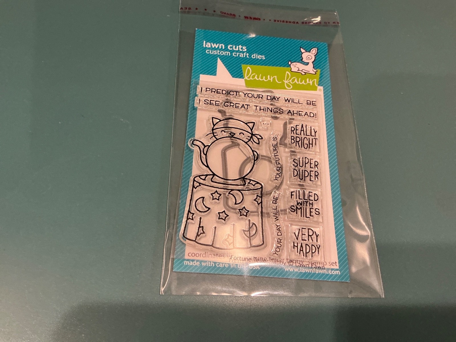 Lawn Fawn Fortune Teller Tabby Stamp and Die Set LF#2016, 2017
