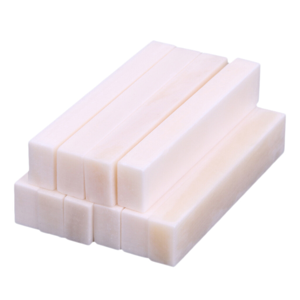 10x Bone Guitar Nut 2 3/16"x1/4"x13/32" (55x6x10mm) Ukulele Luthier saddle