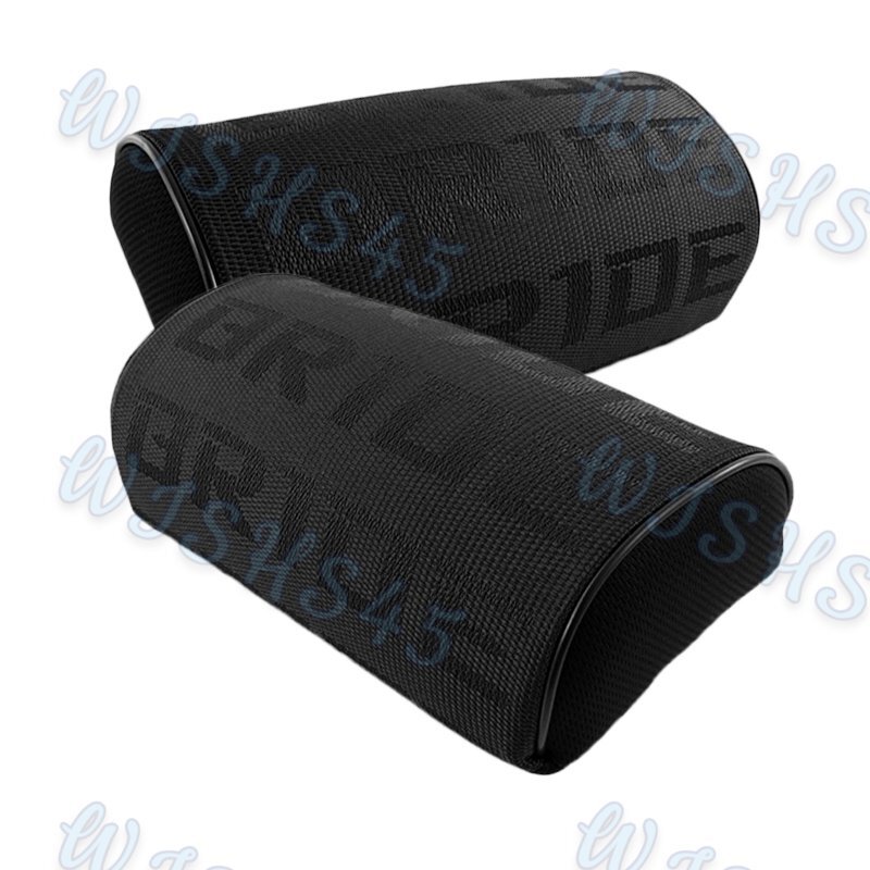 2PCS Black Gradation JDM Bride Neck Headrest pillow Fabric Racing seat material