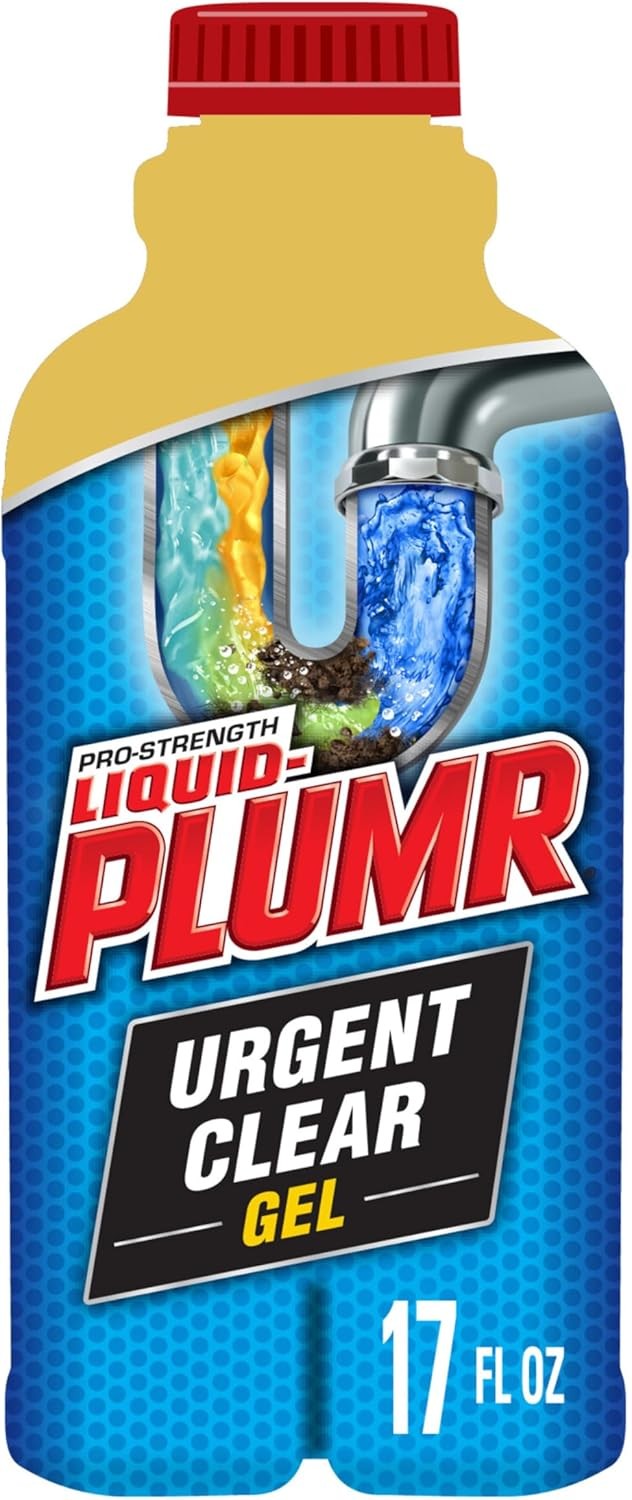 Liquid-Plumr Pro-Strength Urgent Clear, Liquid Drain Cleaner, 17 Ounces