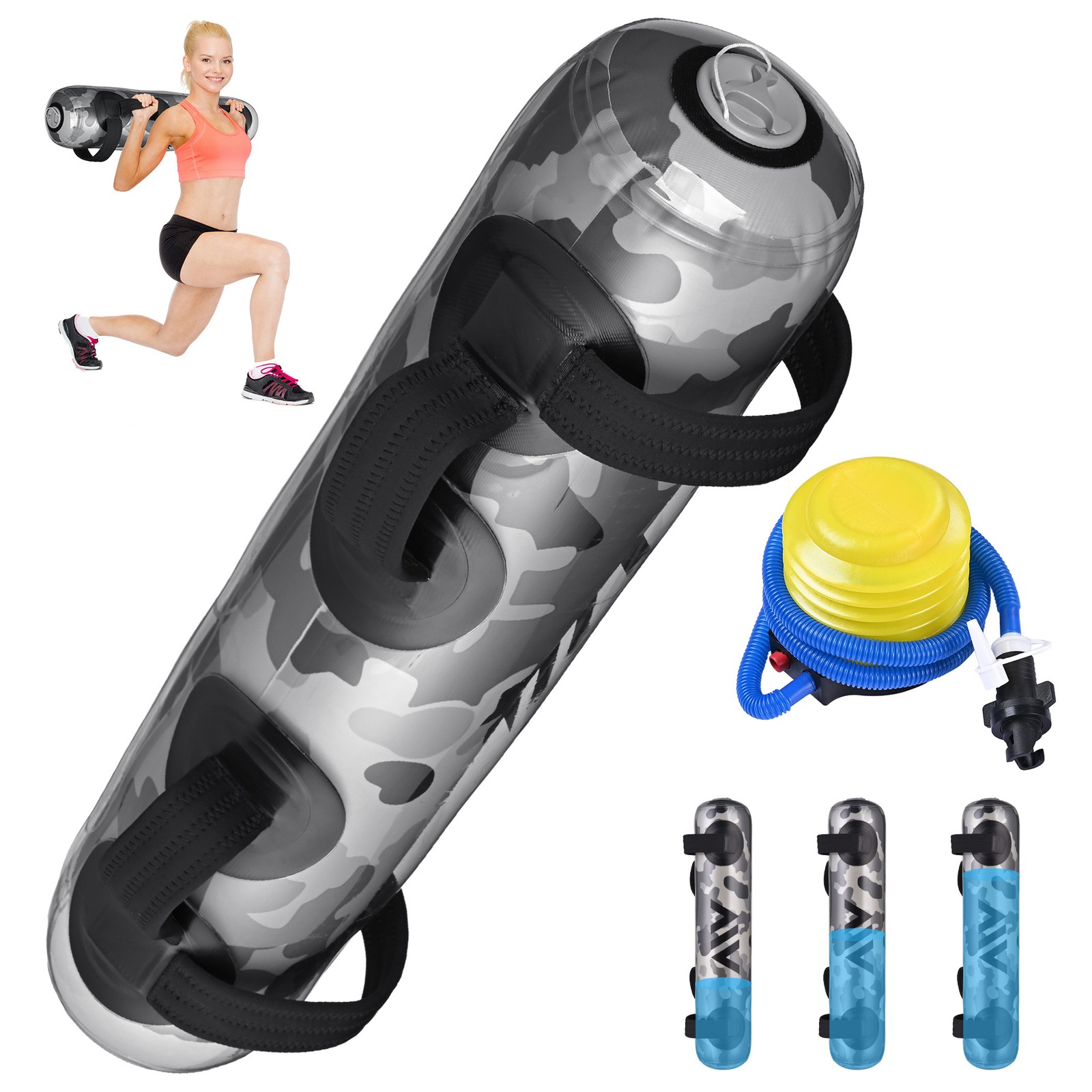 Foldable Aquabag Adjustable Water Weight Portable Home Gym Fitness Closeout