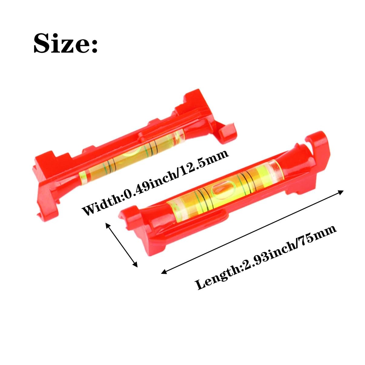 ZUJHPYMI 5Pcs String Line Level Hanging Bubble Levels for Measuring Red