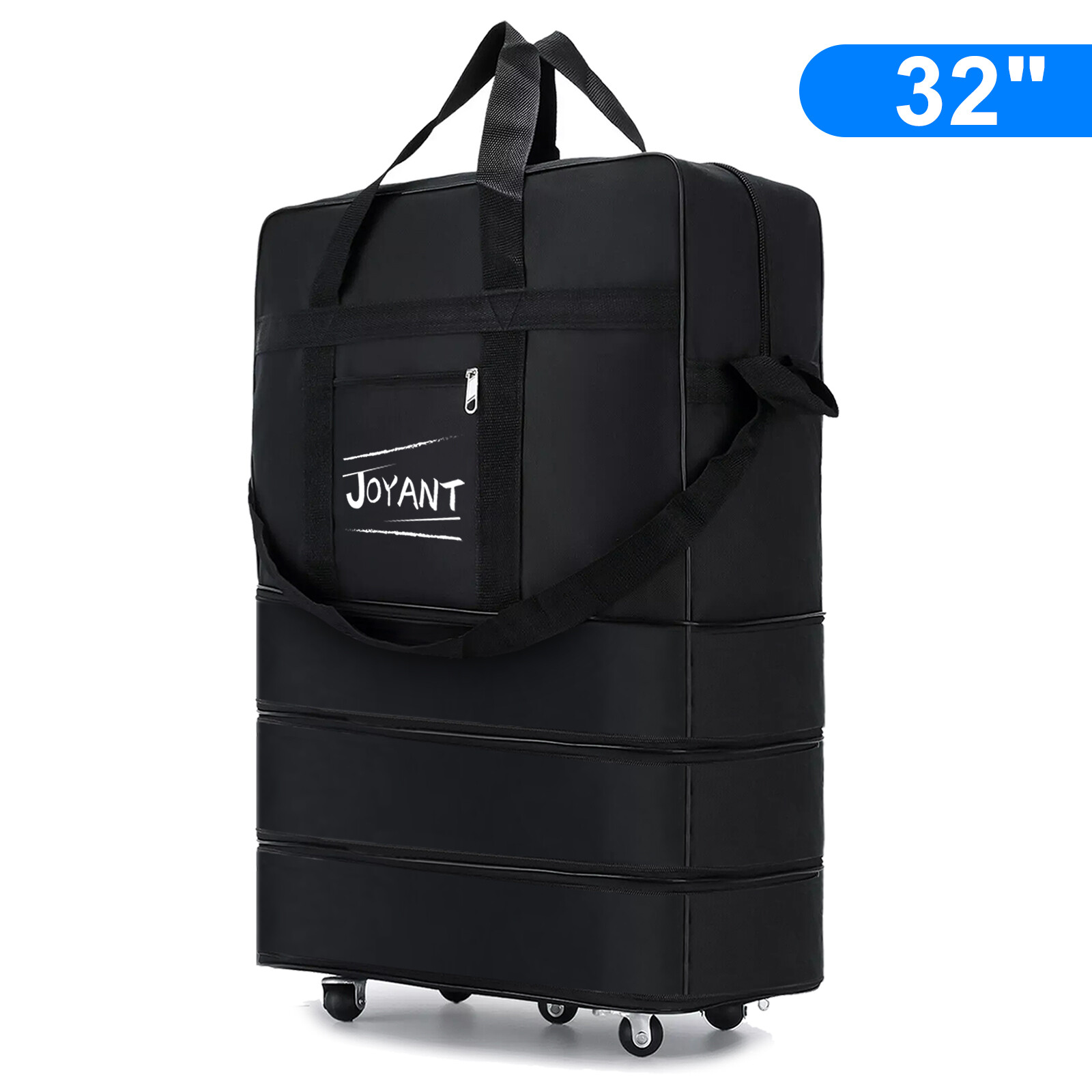 Expandable Rolling Duffle Bag Wheeled Luggage Foldable Suitcase 32" 42"