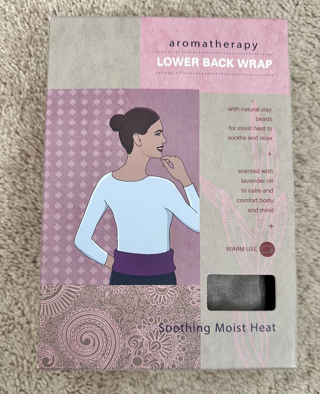 Aromatherapy Lower Back Wrap Microwavable Soothing Moist Heat Reusable Body Care