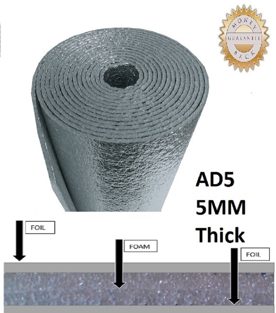 US Energy 5MM Reflective Foam Core Insulation, RADIANT BARRIER  16''X50ft roll